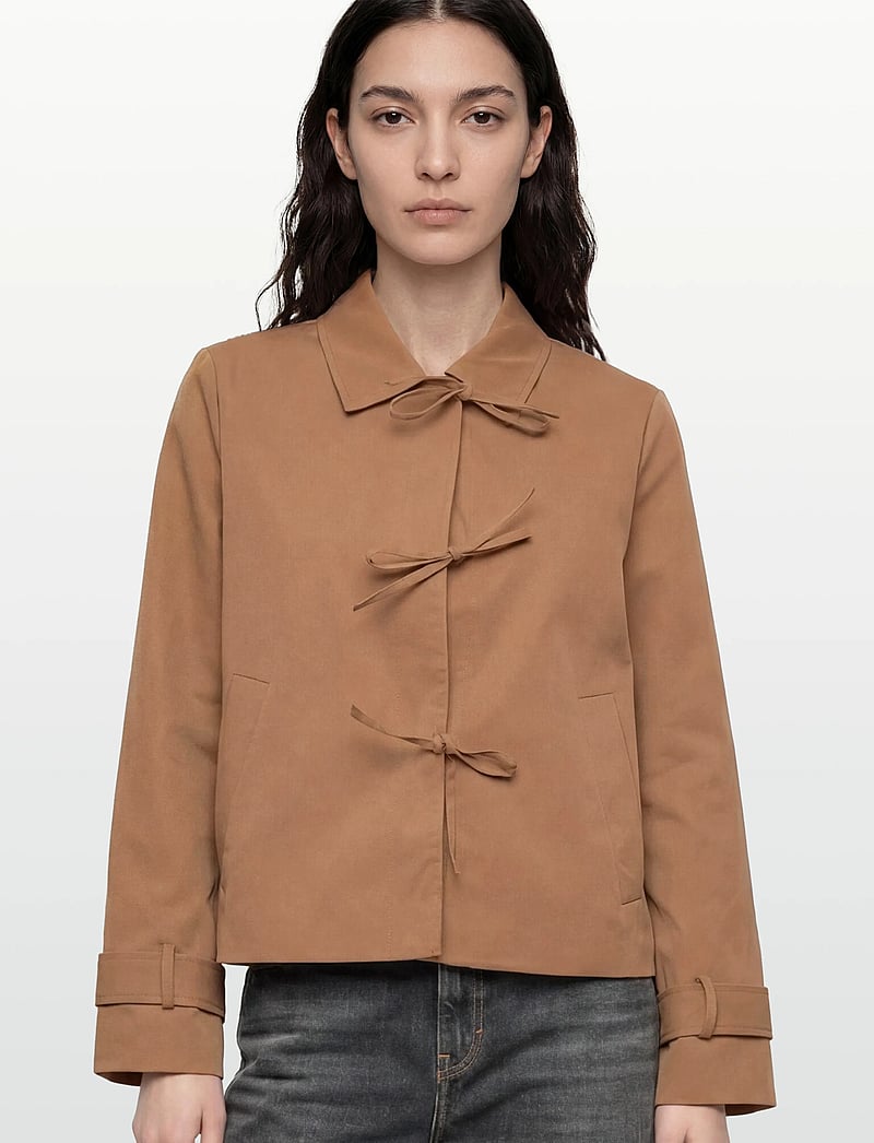 Vila - VIEMELIE L/S BOW JACKET - forårsjakker - toasted coconut - 3