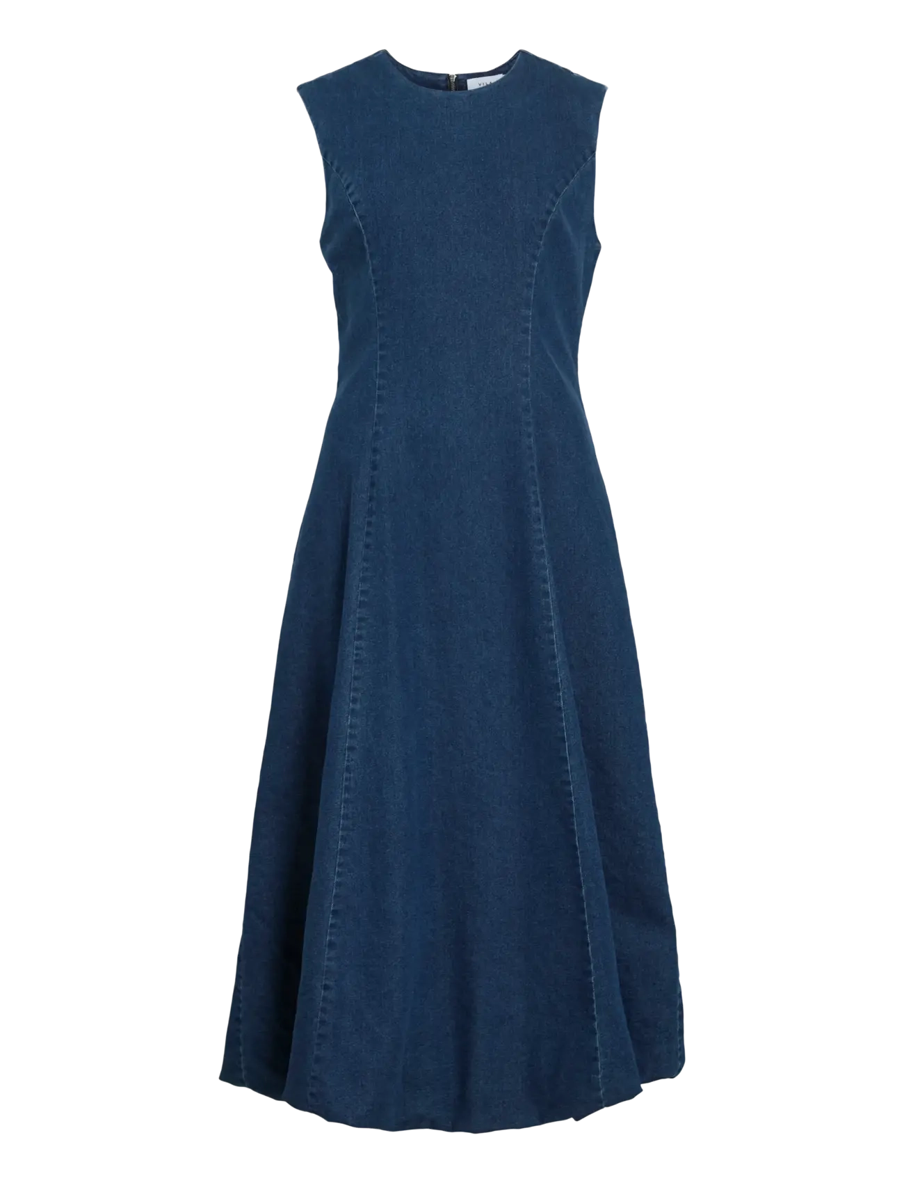 Vila VIAMANZA S/L DENIM ANKLE DRESS/BFS - Kleidid - DARK BLUE DENIM / navy