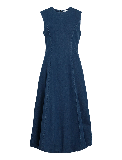 vila denim dress Vila chambray denim wrap mini dress in light blue wash