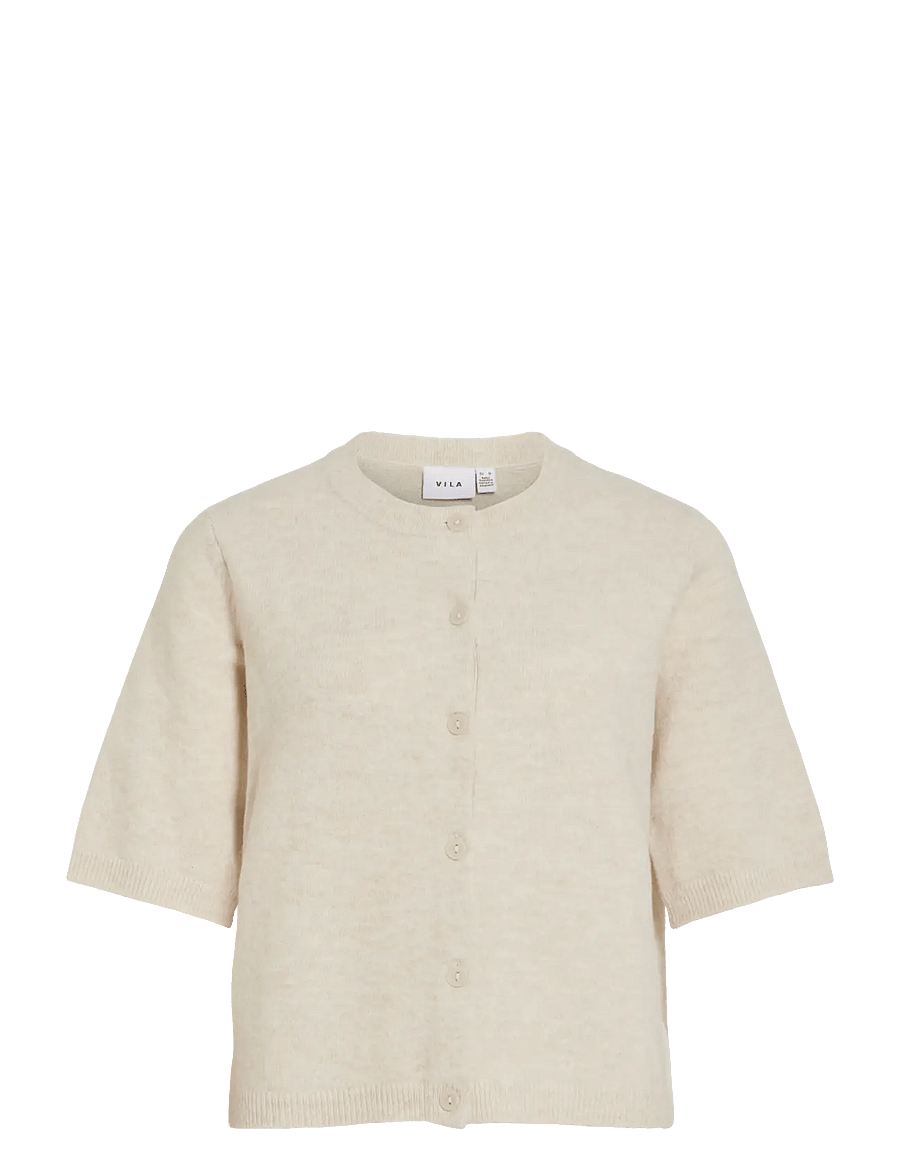 Vila - VILIGA 2/4 O-NECK KNIT CARDIGAN - NOOS - strickjacken - birch - 1