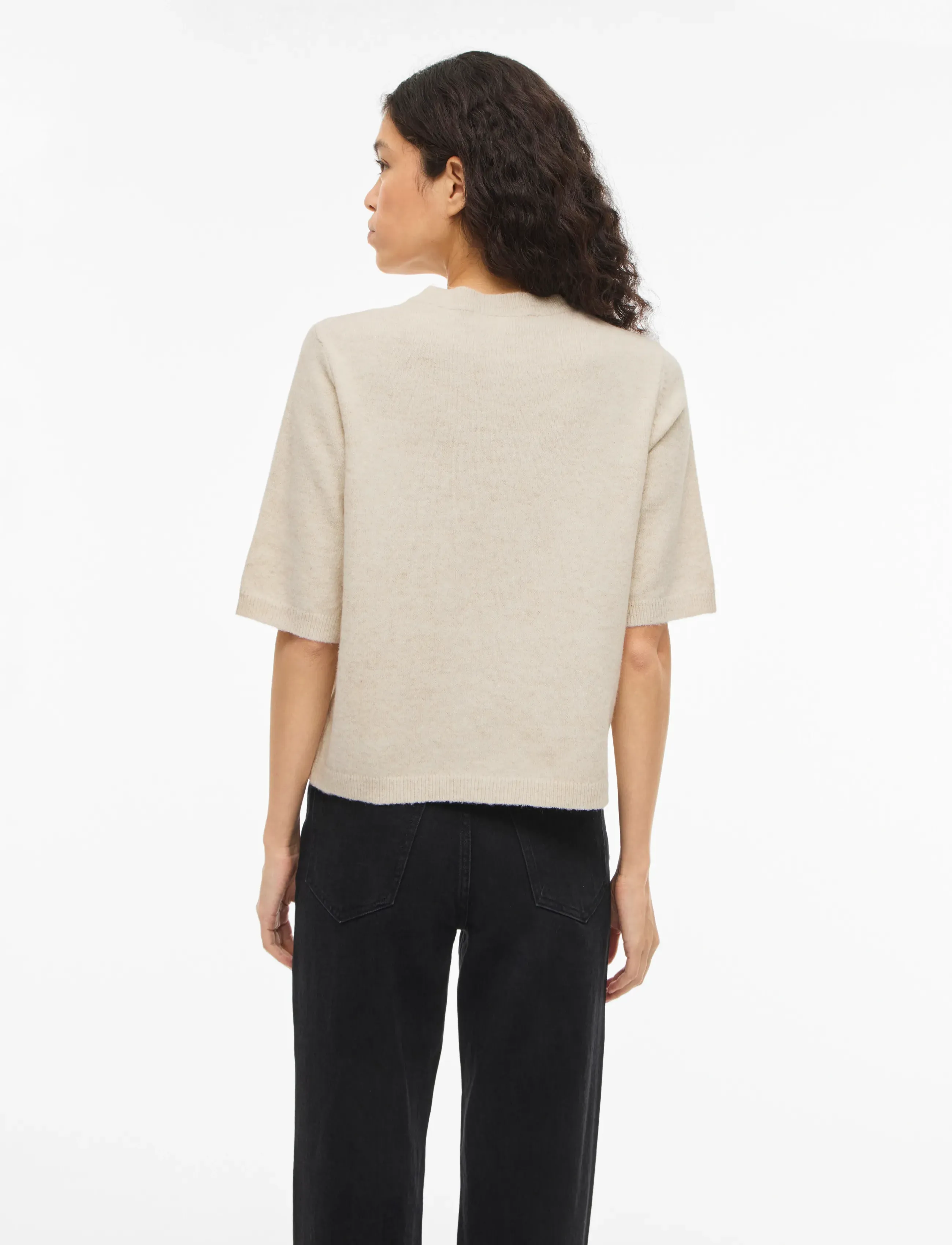 Vila - VILIGA 2/4 O-NECK KNIT CARDIGAN - NOOS - cardigans - birch - 3