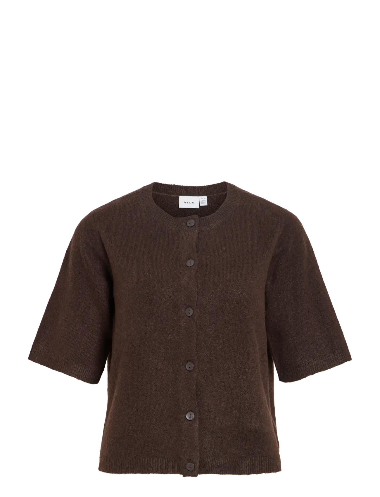 Vila VILIGA 2/4 O-NECK KNIT CARDIGAN - NOOS - Vila - COFFEE BEAN / brown