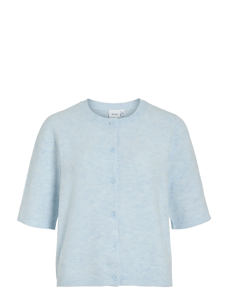Vila - VILIGA 2/4 O-NECK KNIT CARDIGAN - NOOS - strickjacken - nantucket breeze - 1