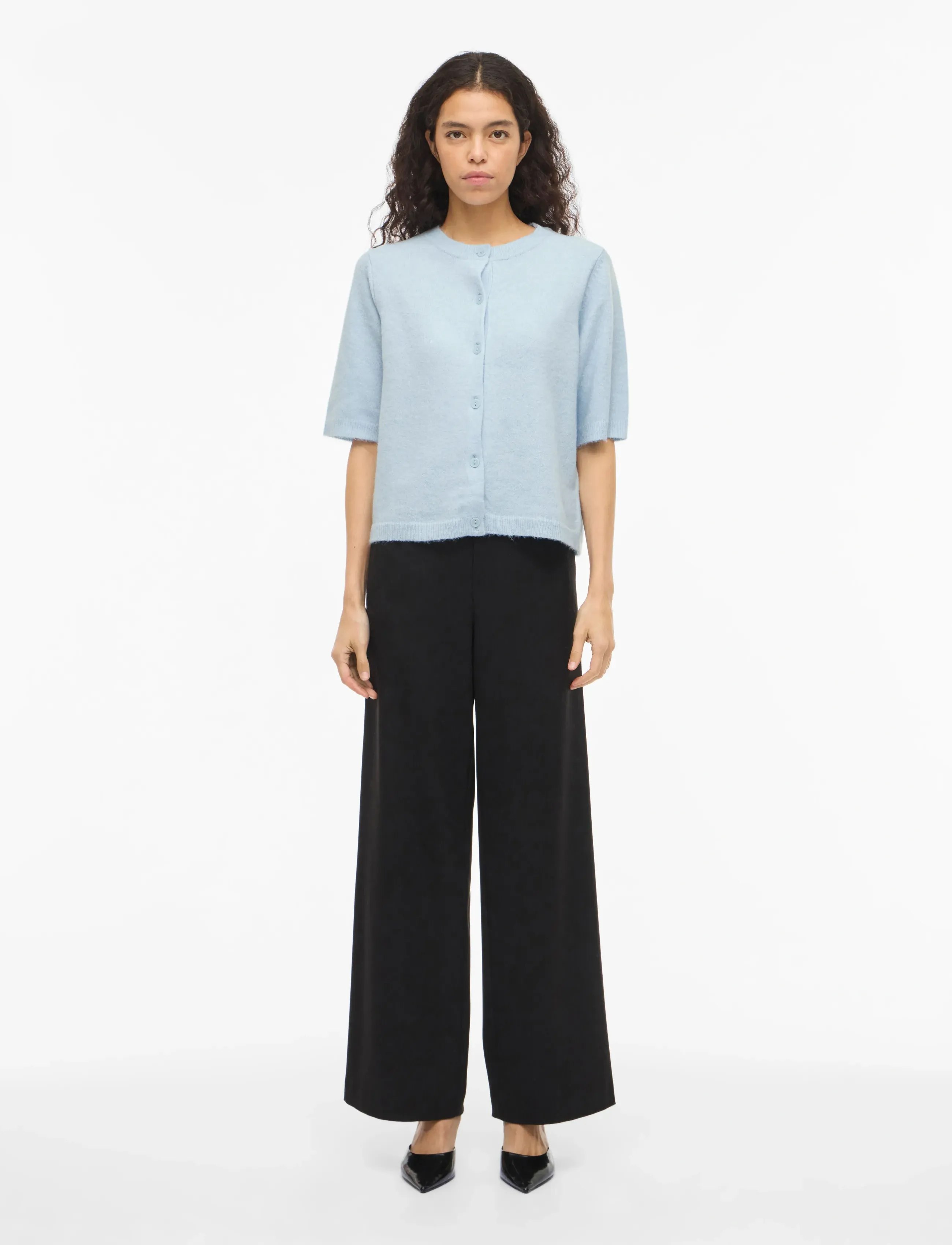 Vila - VILIGA 2/4 O-NECK KNIT CARDIGAN - NOOS - cardigans - nantucket breeze - 4