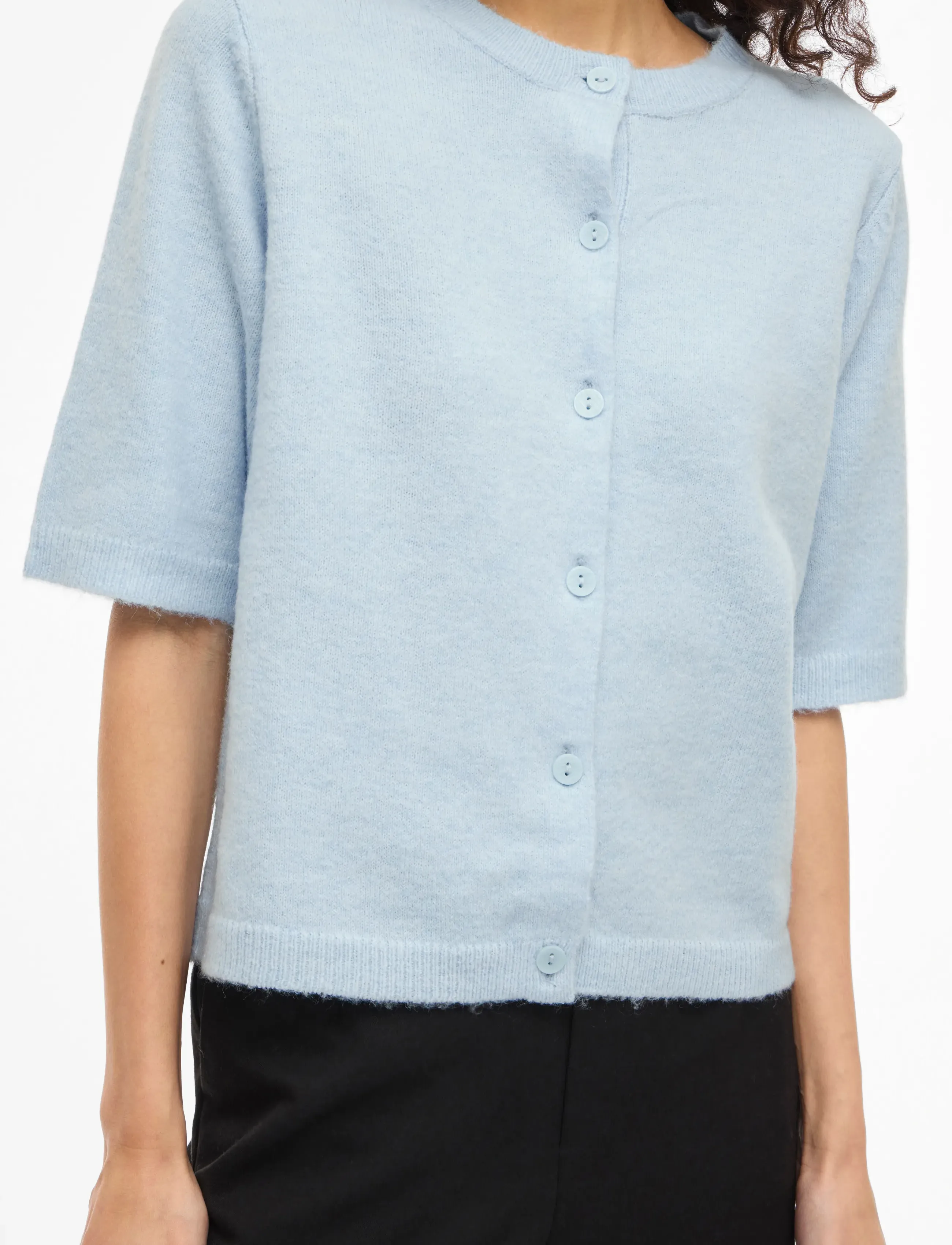 Vila - VILIGA 2/4 O-NECK KNIT CARDIGAN - NOOS - cardigans - nantucket breeze - 5