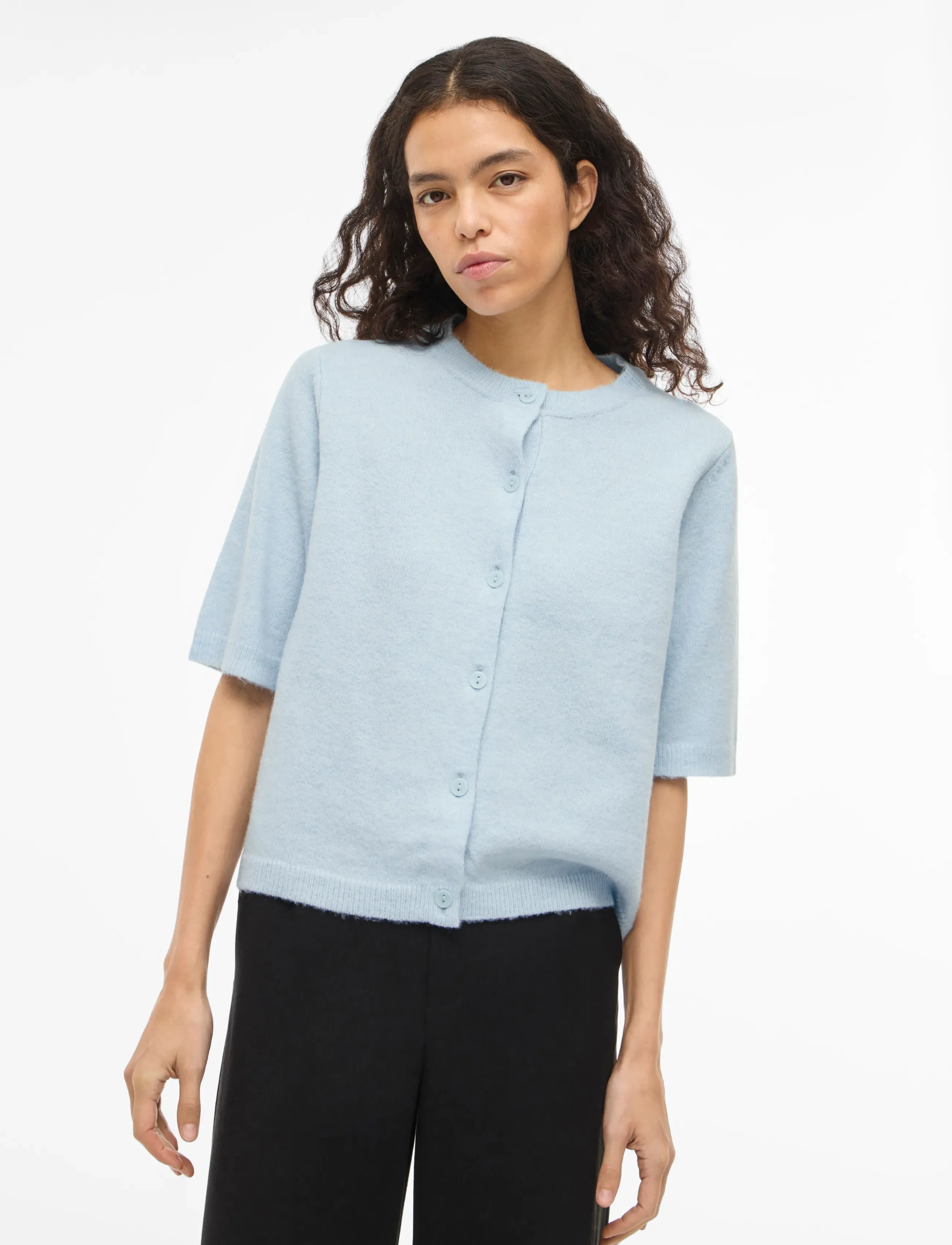 Vila VILIGA 2/4 O-NECK KNIT CARDIGAN - NOOS - Sünnipäev - NANTUCKET BREEZE / blue