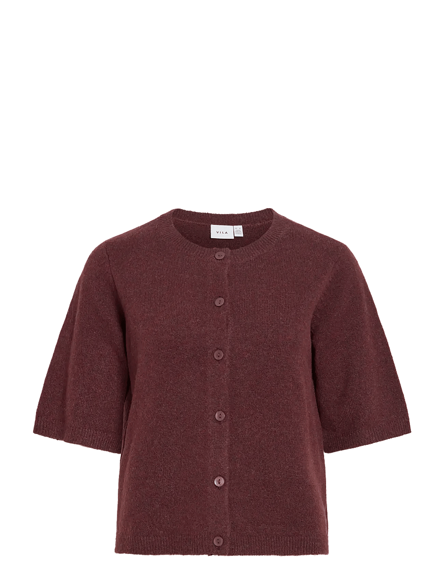 Vila - VILIGA 2/4 O-NECK KNIT CARDIGAN - NOOS - kardiganid - port royale - 1