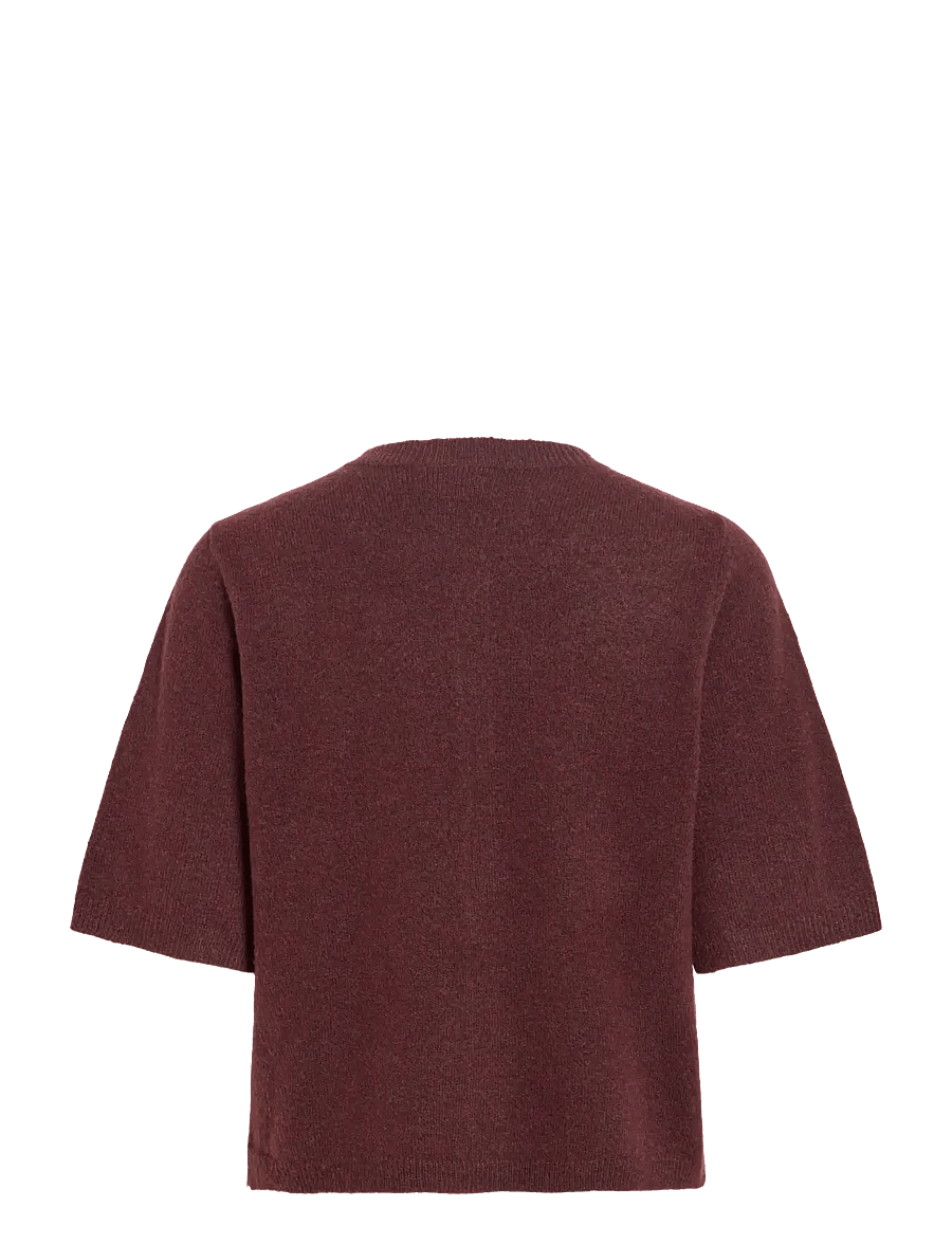 Vila - VILIGA 2/4 O-NECK KNIT CARDIGAN - NOOS - kardiganid - port royale - 2