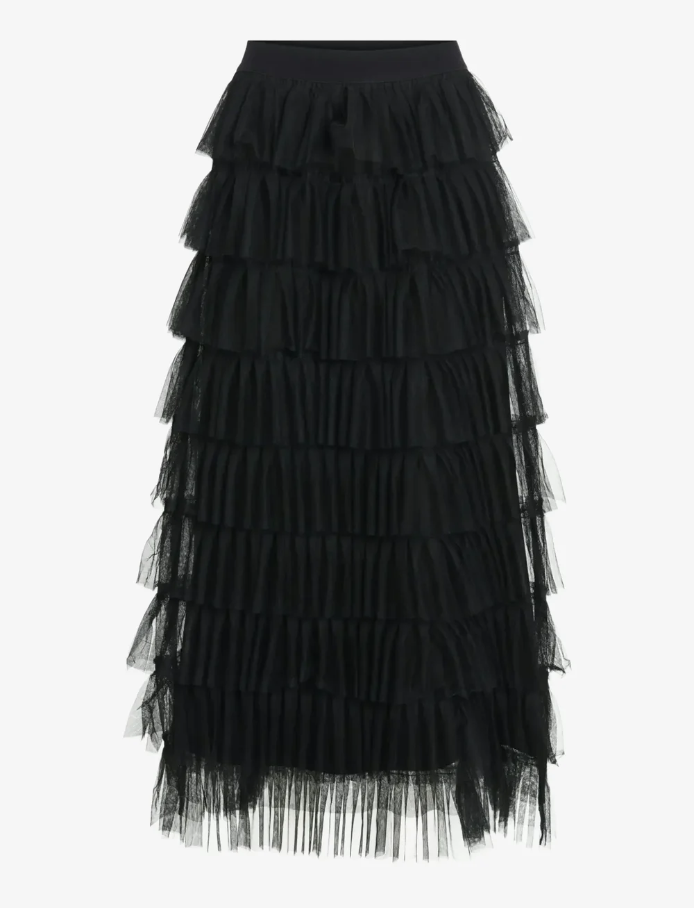 Vila - VITRYKA HW MIDI SKIRT/PTY/KA - midi-röcke - black - 0