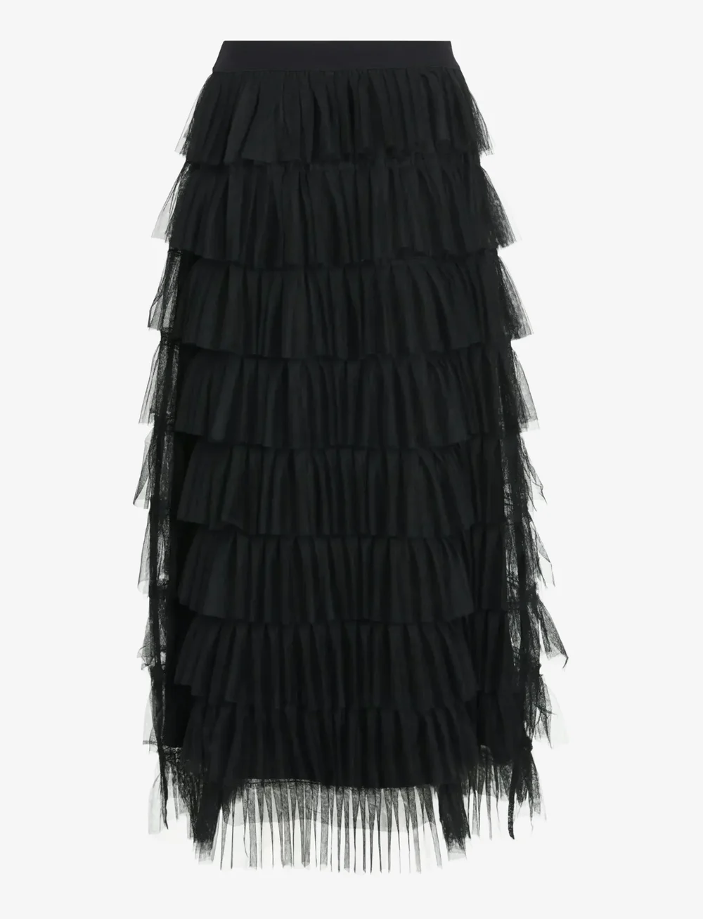 Vila - VITRYKA HW MIDI SKIRT/PTY/KA - midi-röcke - black - 1