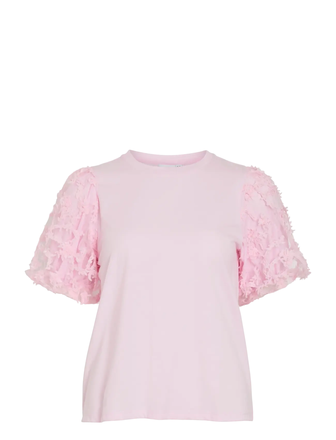 Vila VIONESCA O-NECK S/S TOP - T-Shirts & Tops - CHERRY BLOSSOM / pink/rose