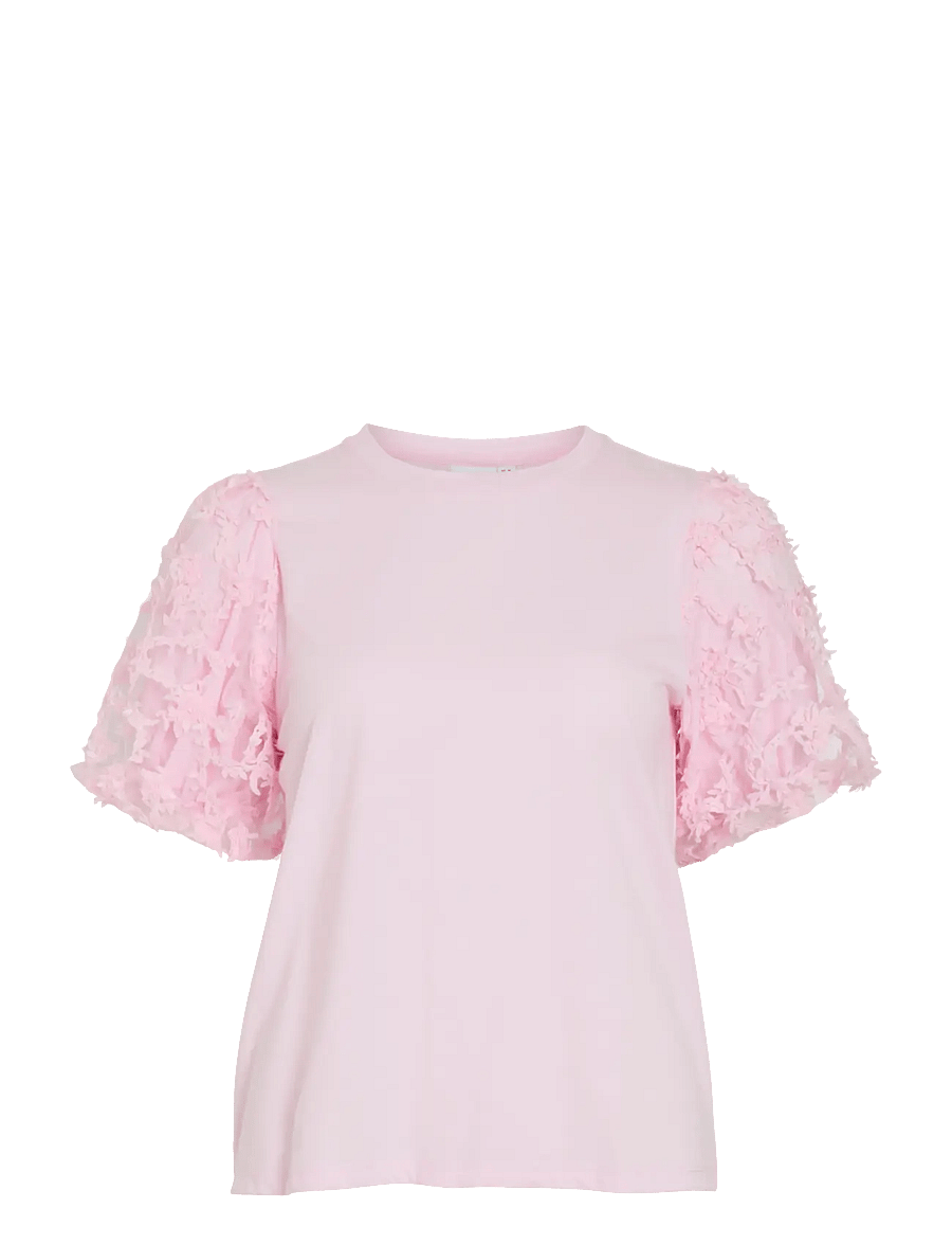 Vila - VIONESCA O-NECK S/S TOP - t-särgid - cherry blossom - 1