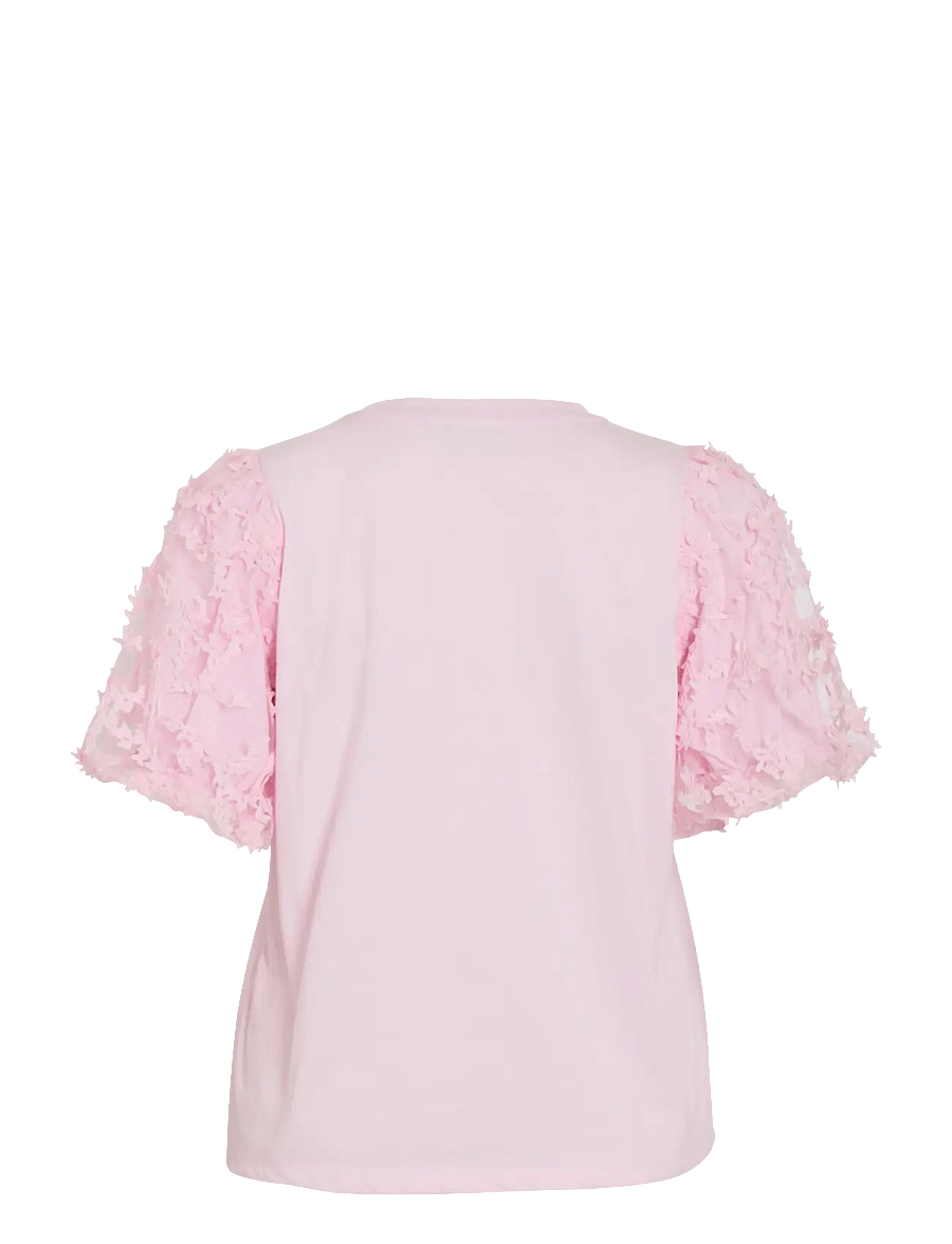 Vila - VIONESCA O-NECK S/S TOP - t-särgid - cherry blossom - 2