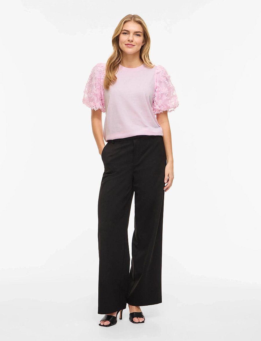 Vila - VIONESCA O-NECK S/S TOP - t-särgid - cherry blossom - 4