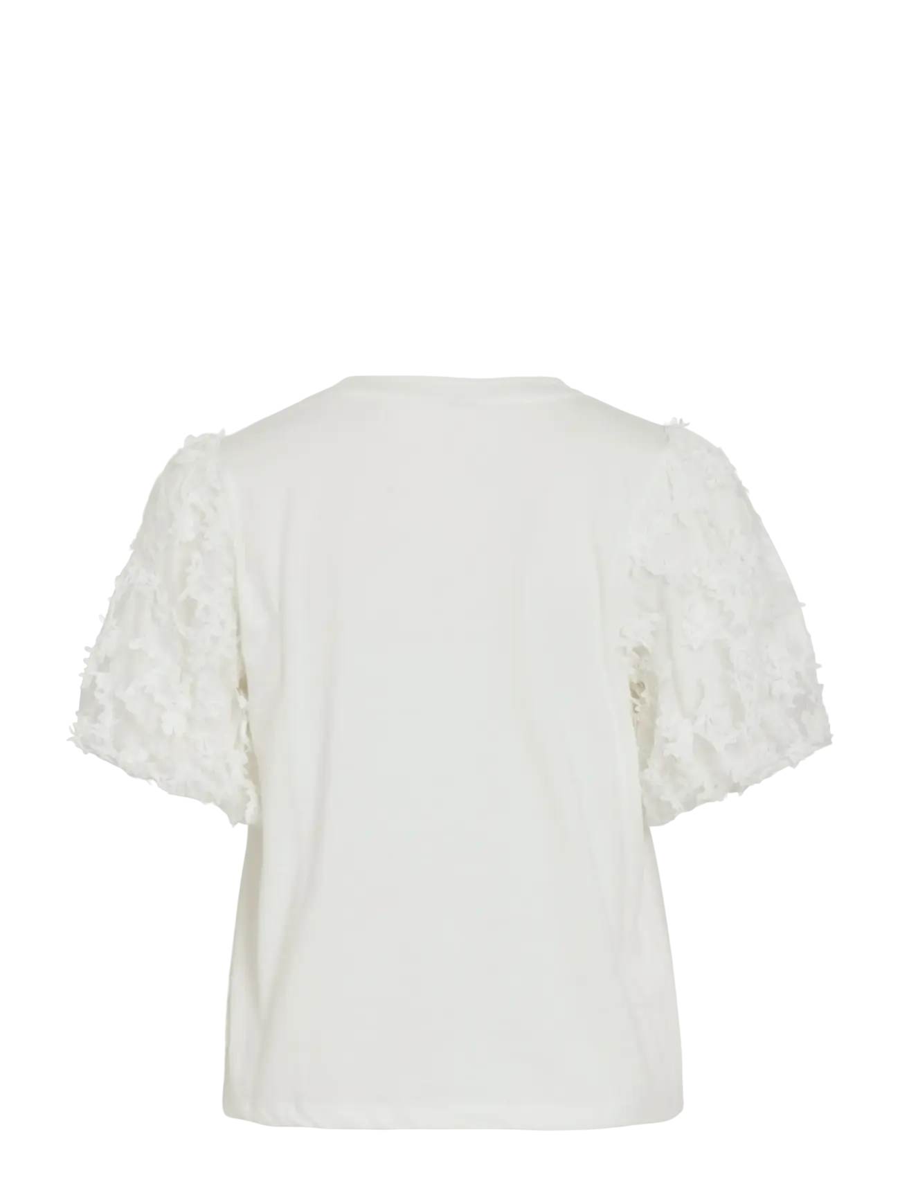 Vila - VIONESCA O-NECK S/S TOP - t-shirts - snow white - 2