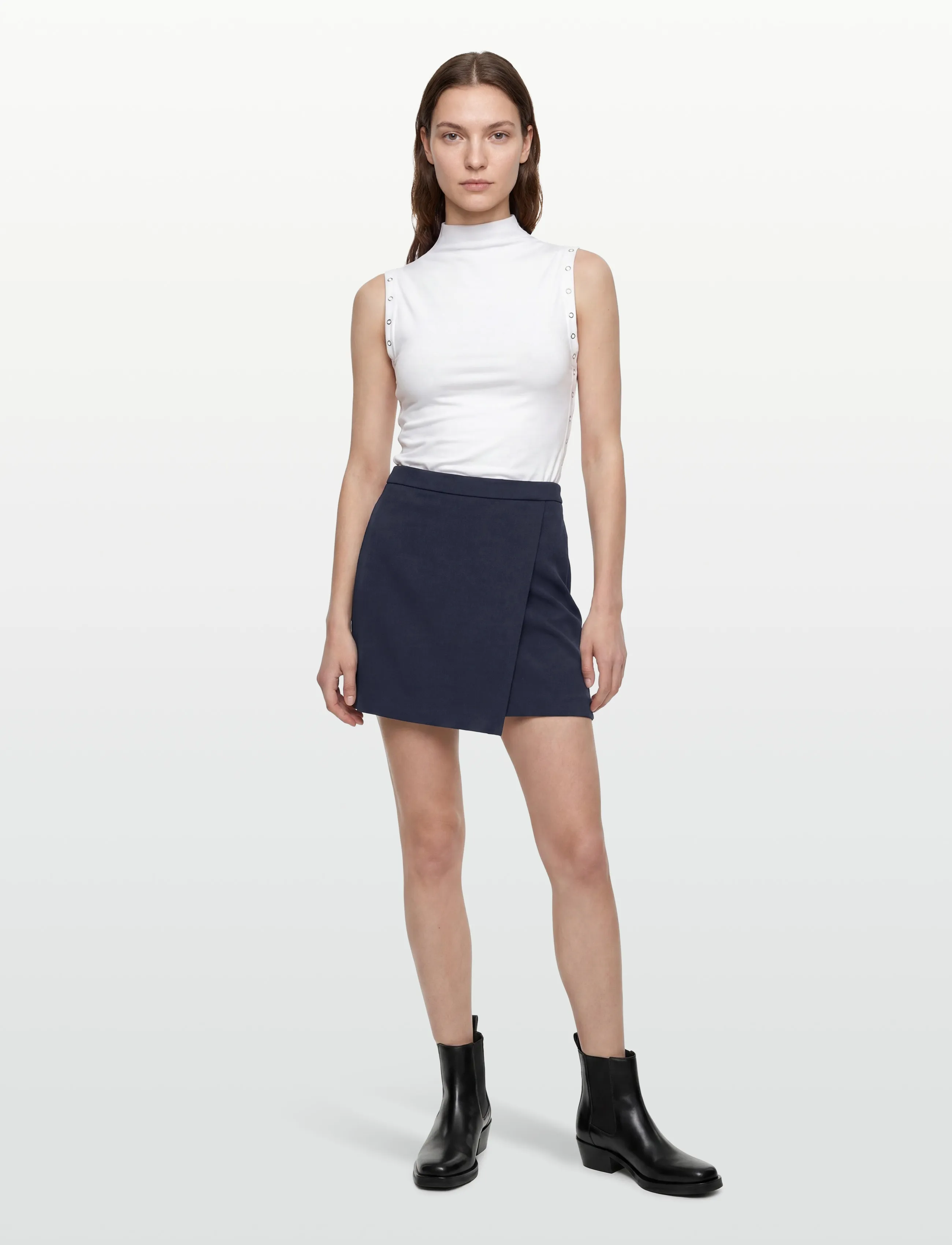 Vila Vitilda Rw Skirt, 34, Röcke, Marineblau - Short Frauen