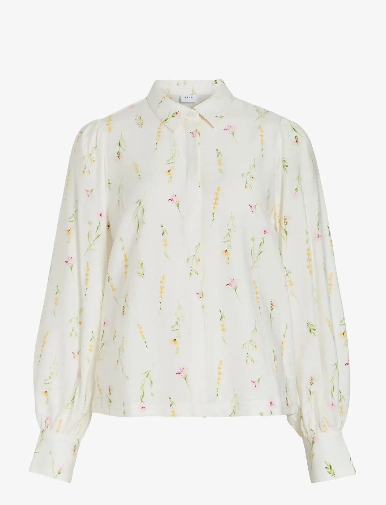 Vila - VIGITI LORE L/S SHIRT - langerma skyrtur - snow white - 1