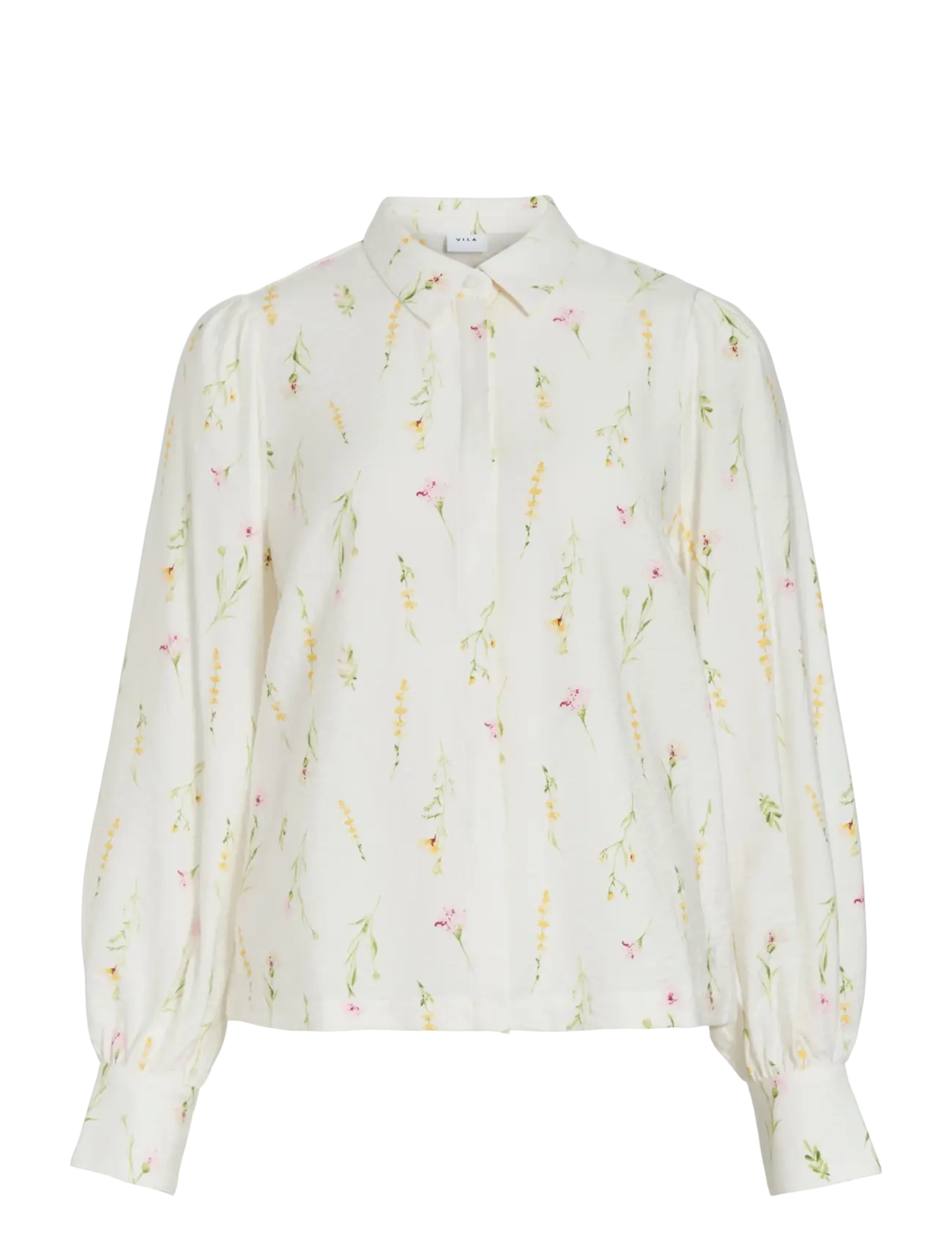 Vila VIGITI LORE L/S SHIRT - Söfn - SNOW WHITE / white