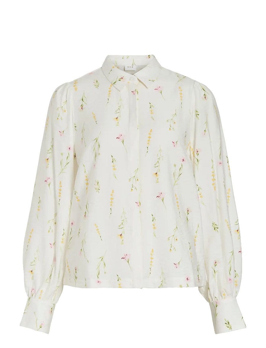 Vila - VIGITI LORE L/S SHIRT - langärmlige hemden - snow white - 1