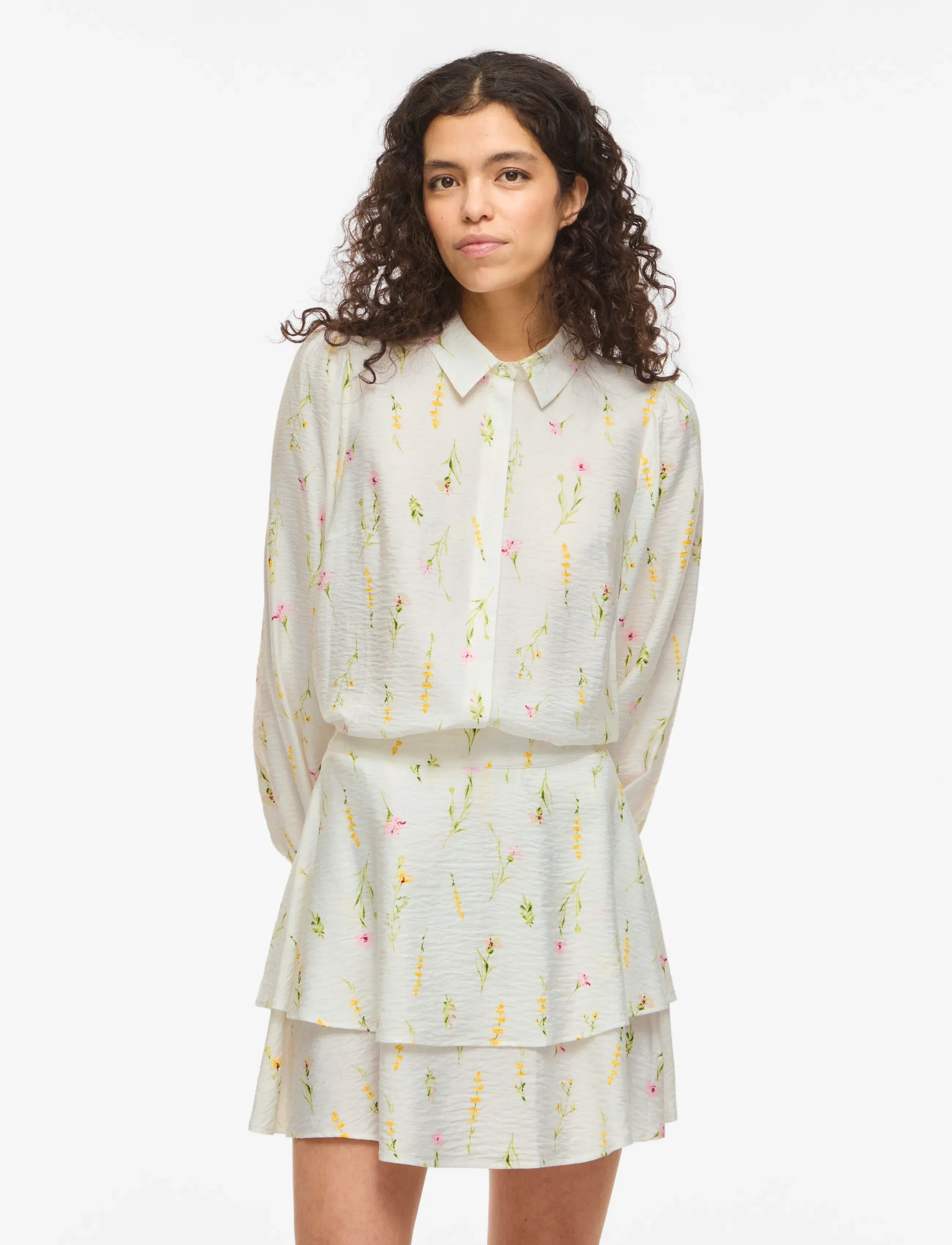 Vila VIGITI LORE L/S SHIRT - Särgid - SNOW WHITE / white