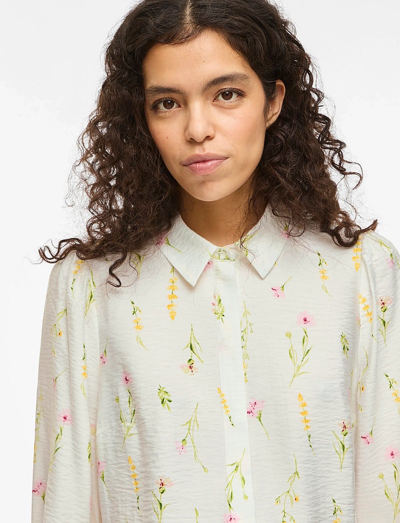 Vila - VIGITI LORE L/S SHIRT - langerma skyrtur - snow white - 5