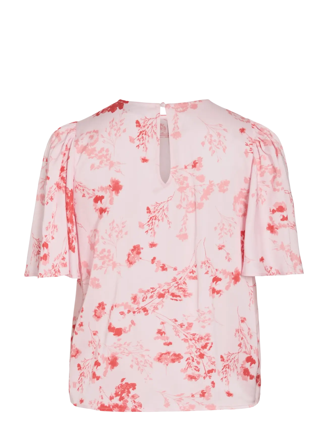Vila - VITHALIA ANYA 2/4 O-NECK TOP/DC - kortærmede bluser - cherry blossom - 1