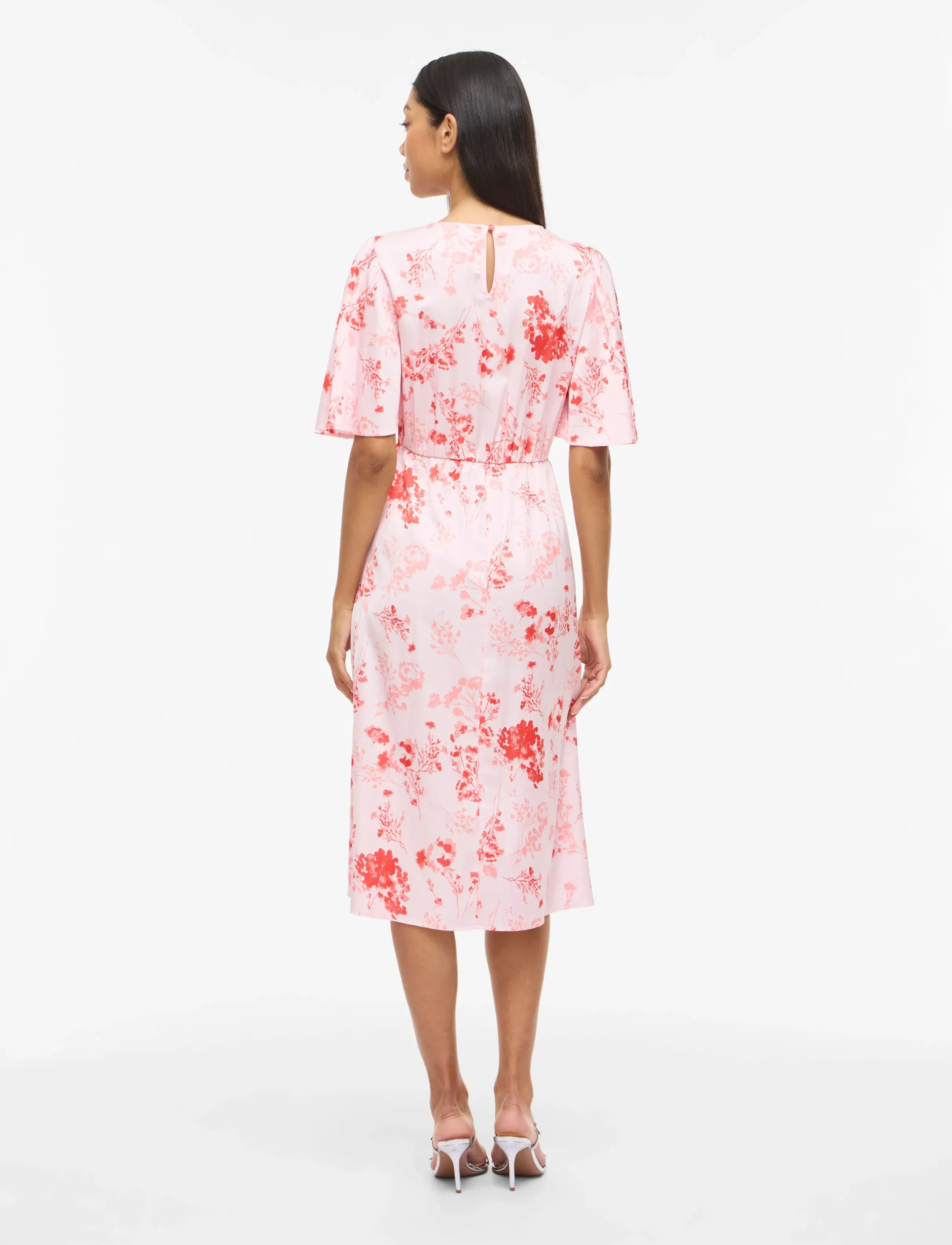 Vila - VITHALIA ANYA 2/4 O-NECK DRESS/DC - sommerkjoler - cherry blossom - 3