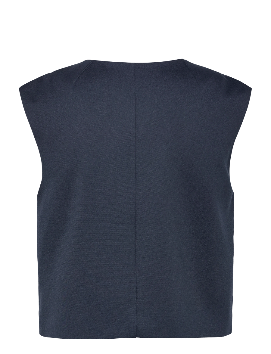 Vila - VITILDA S/L VEST - strickwesten - navy blazer - 2