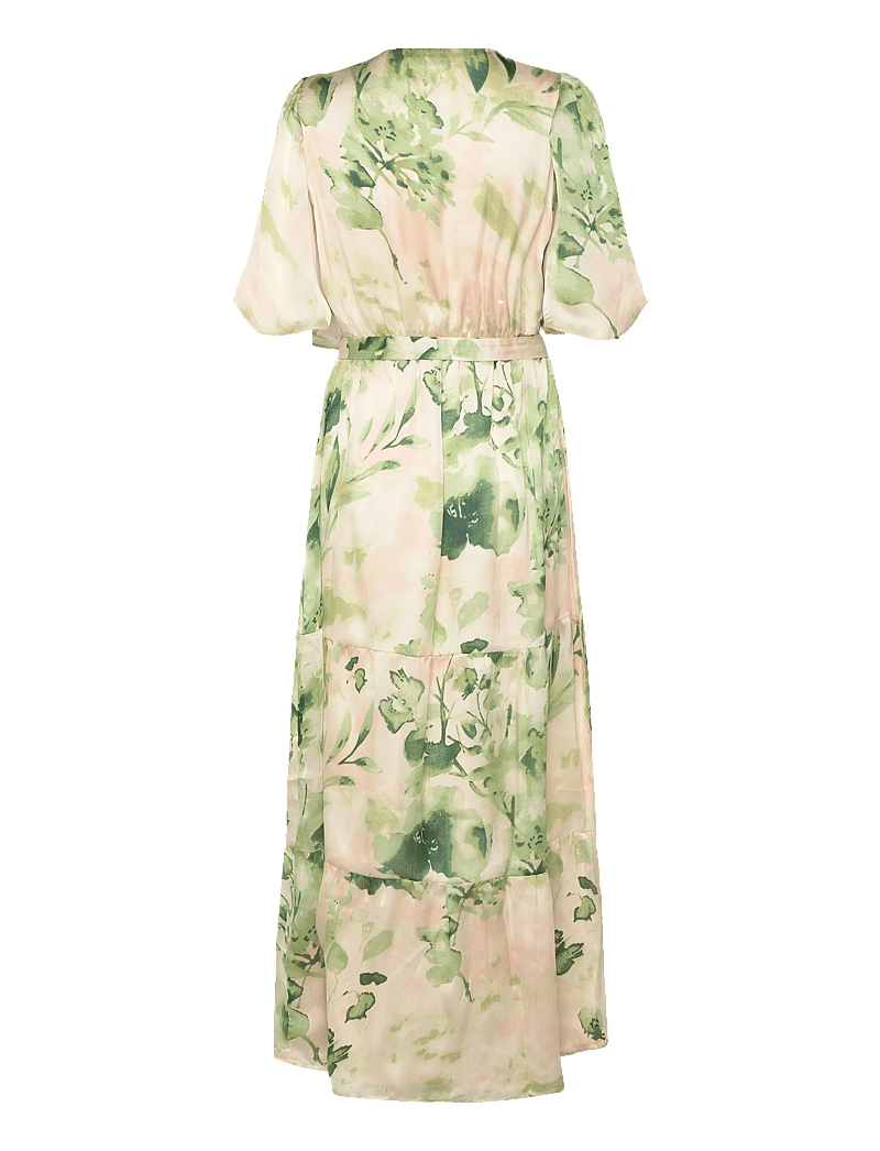Vila - VIMOLINA V-NECK 2/4 ANKLE DRESS/DC/R - sommerkjoler - birch - 2