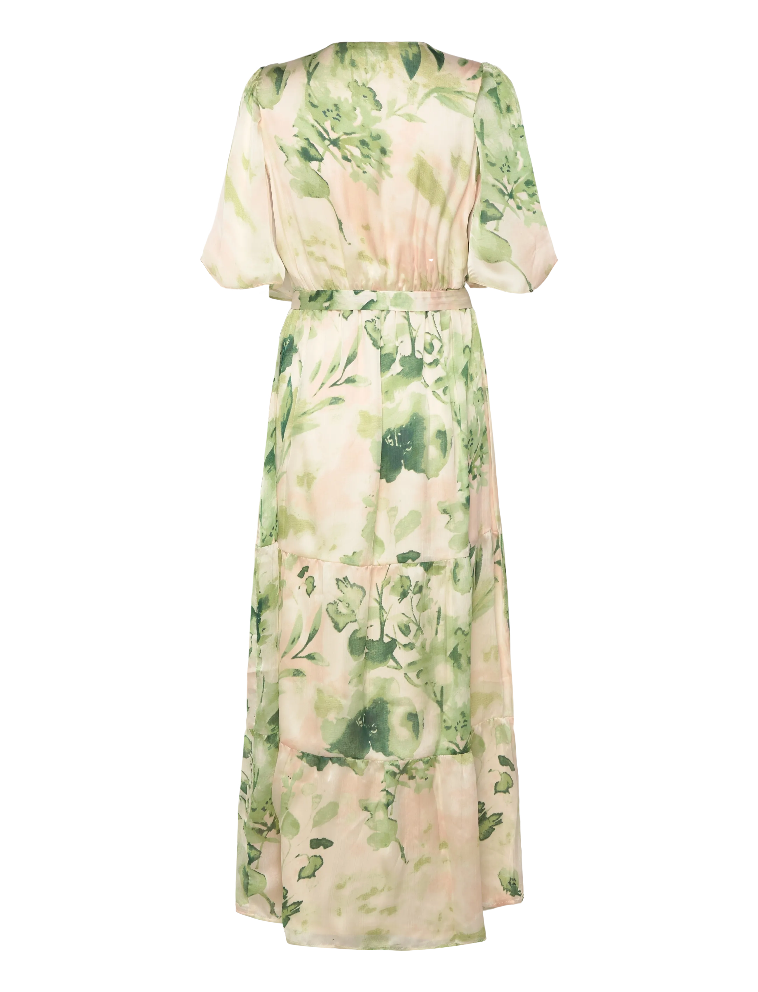 Vila - VIMOLINA V-NECK 2/4 ANKLE DRESS/DC/R - sommerkleider - birch - 2