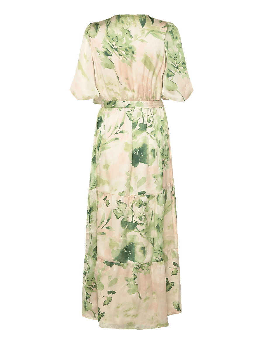 Vila - VIMOLINA V-NECK 2/4 ANKLE DRESS/DC/R - sommerkleider - birch - 2