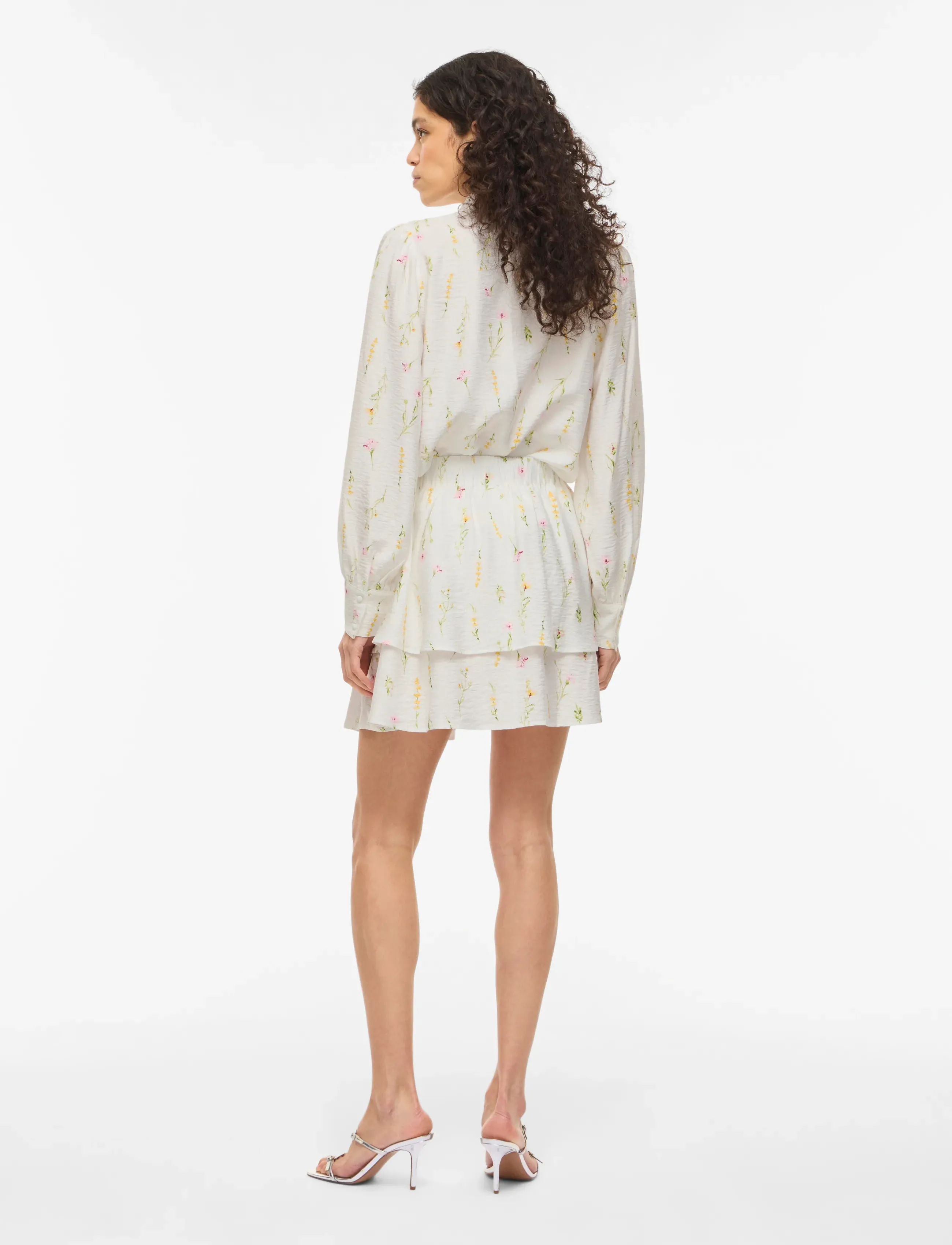 Vila - VIGITI LORE HW SHORT SKIRT - korta kjolar - snow white - 3