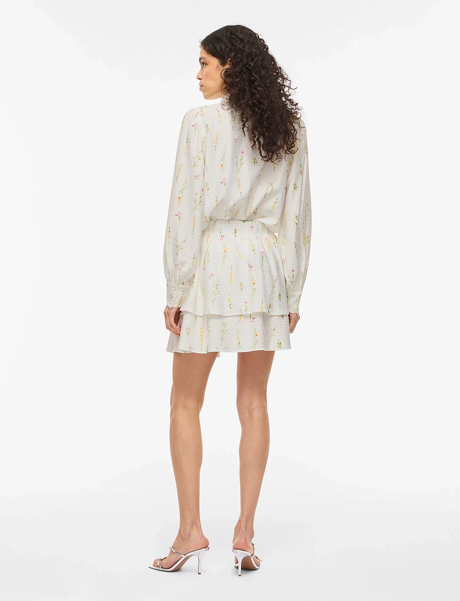 Vila - VIGITI LORE HW SHORT SKIRT - korte nederdele - snow white - 3