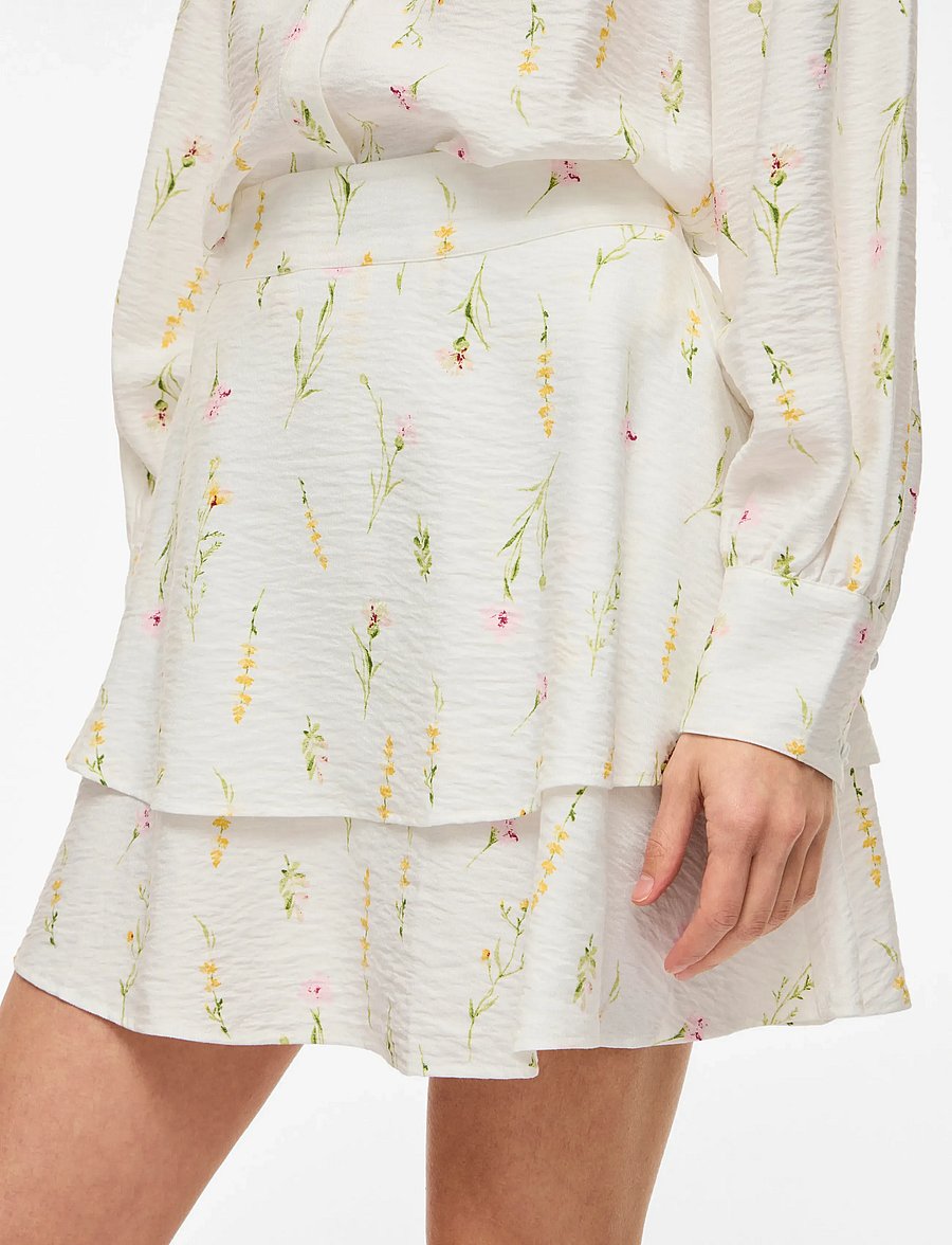 Vila - VIGITI LORE HW SHORT SKIRT - korte nederdele - snow white - 5