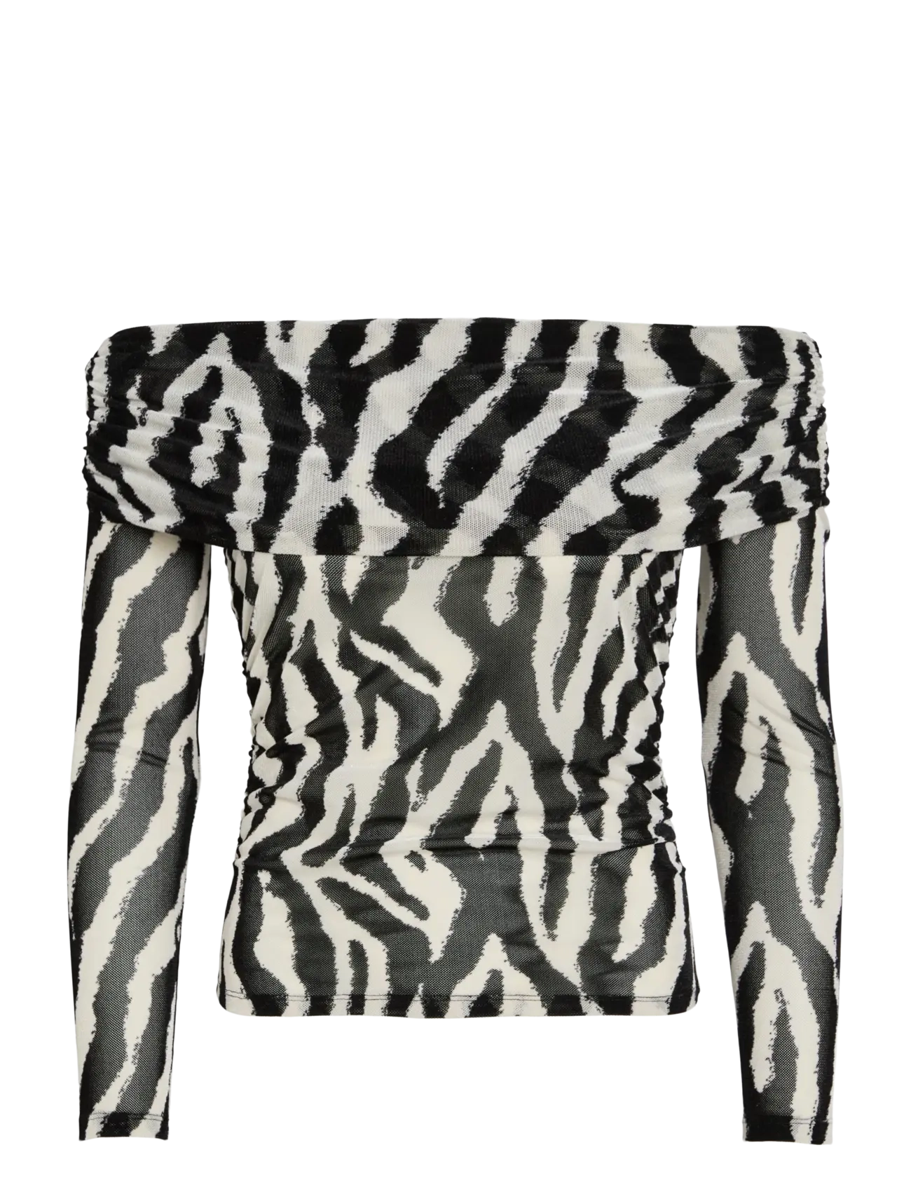 Vila VILEIA L/S OFF SHOULDER TOP - Vila - BLACK / multi