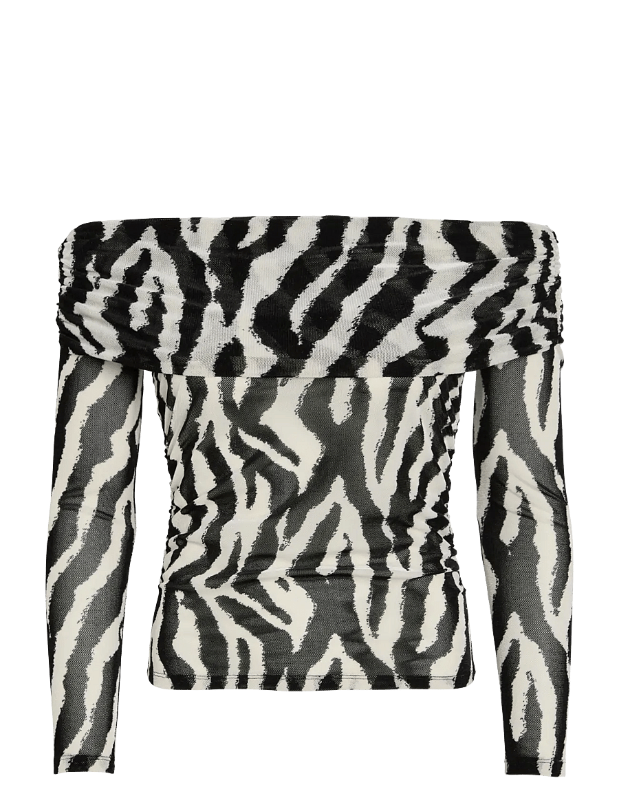 Vila - VILEIA L/S OFF SHOULDER TOP - langärmlige tops - black - 1