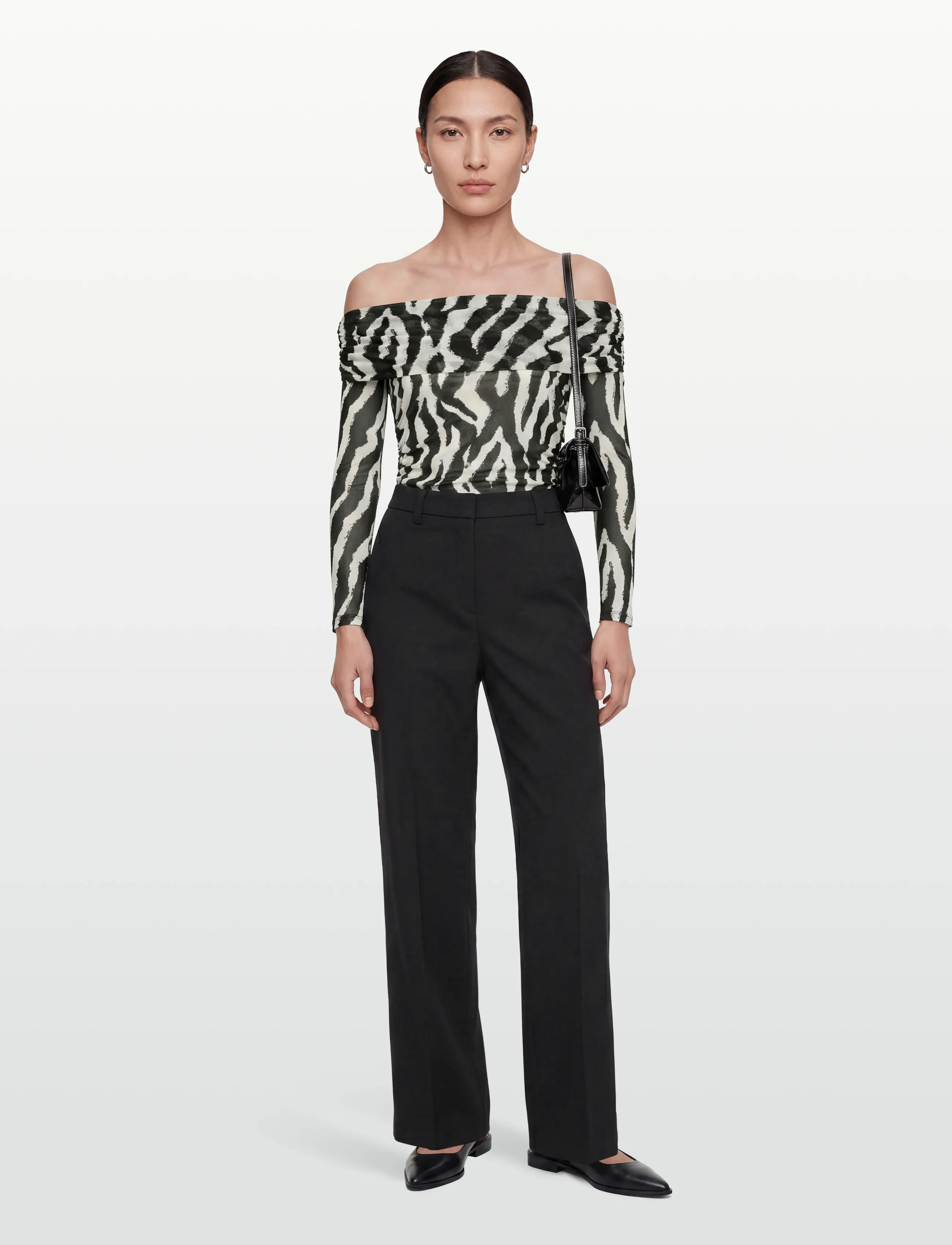 Vila Vileia L/S Off Shoulder Top, M, T-shirts & Oberteile, Mehrfarbig/gemustert - Long-sleeved, Frauen