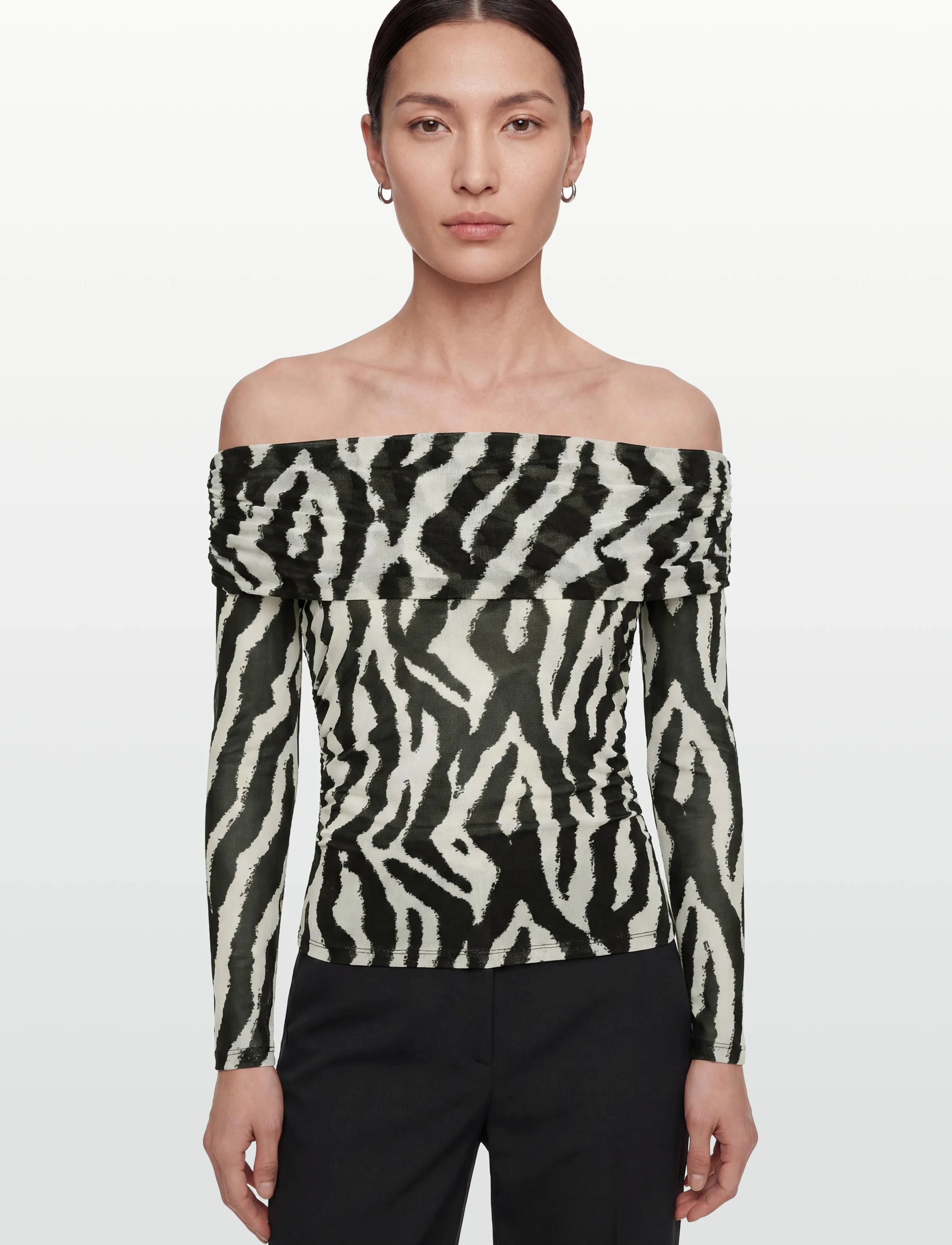 Vila - VILEIA L/S OFF SHOULDER TOP - laveste priser - black - 3