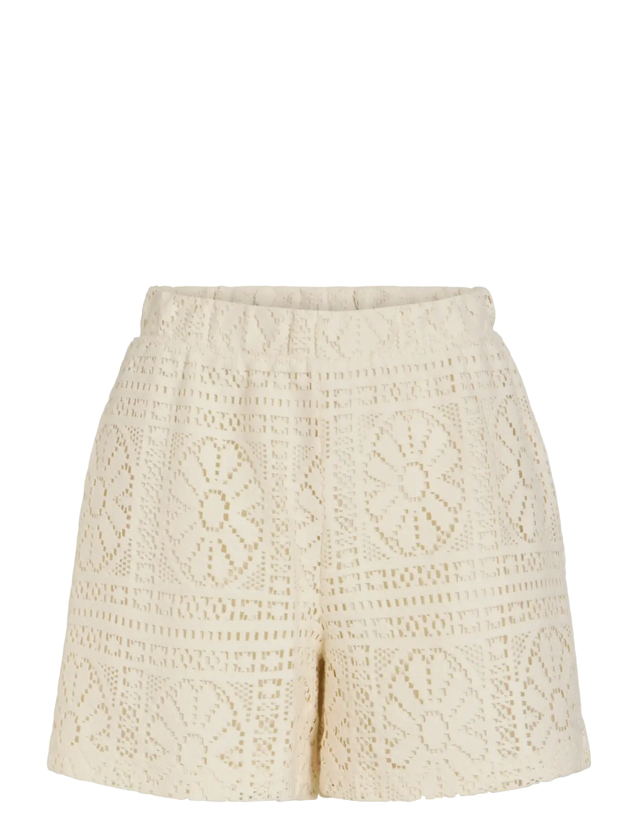 Vila VIMERINDA HW SHORTS/VOL - Shorts - BIRCH / cream