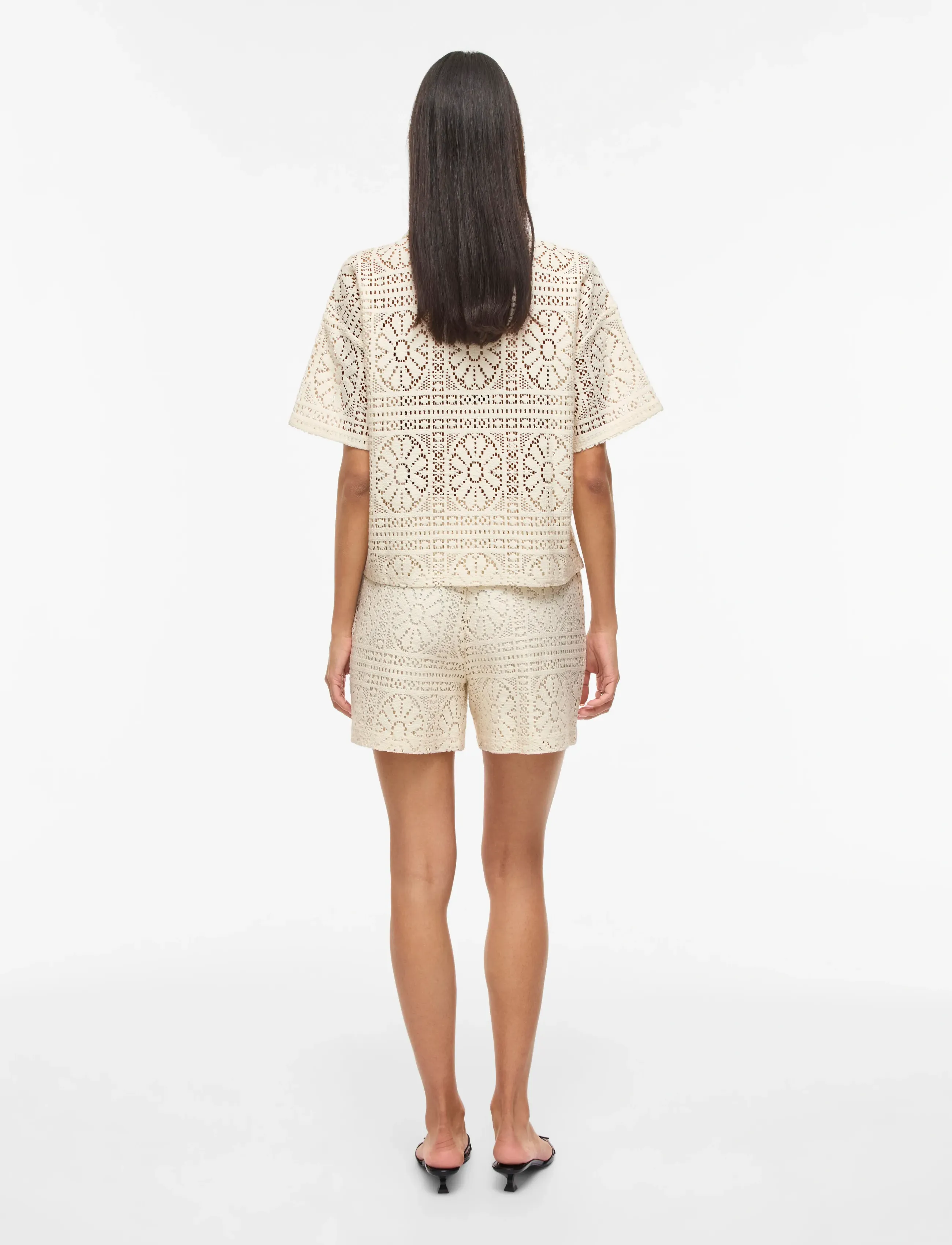 Vila - VIMERINDA HW SHORTS/VOL - casual shorts - birch - 3