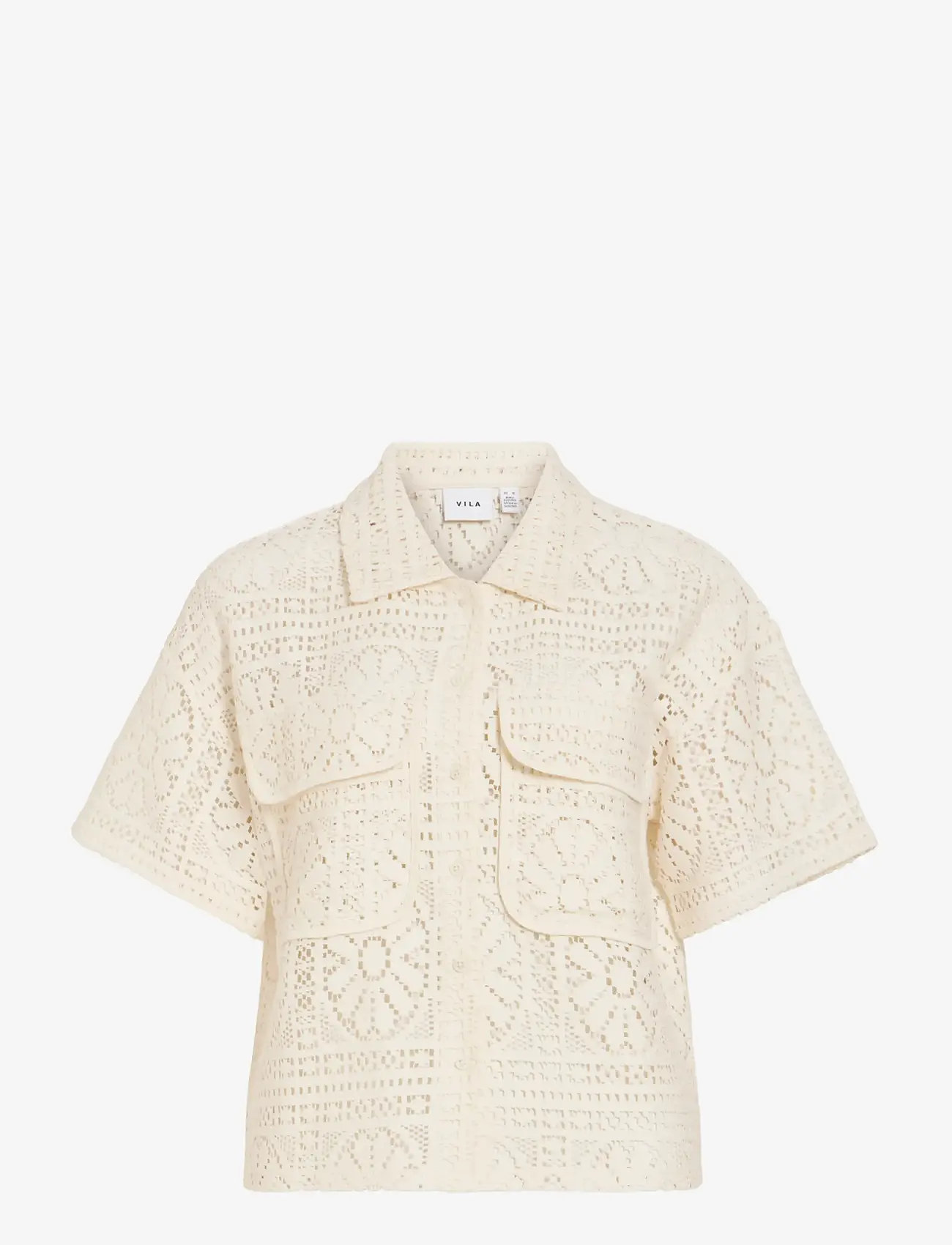 Vila - VIMERINDA 2/4 SHIRT/VOL/1 - short-sleeved shirts - birch - 1