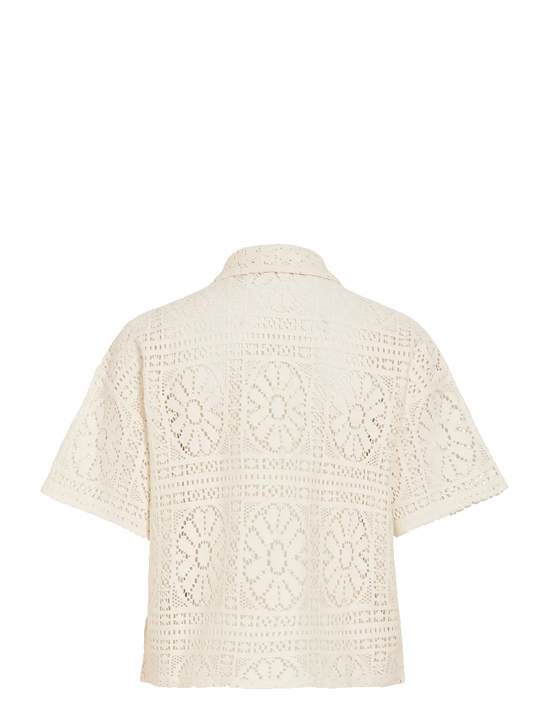 Vila - VIMERINDA 2/4 SHIRT/VOL/1 - lühikeste varrukatega särgid - birch - 2
