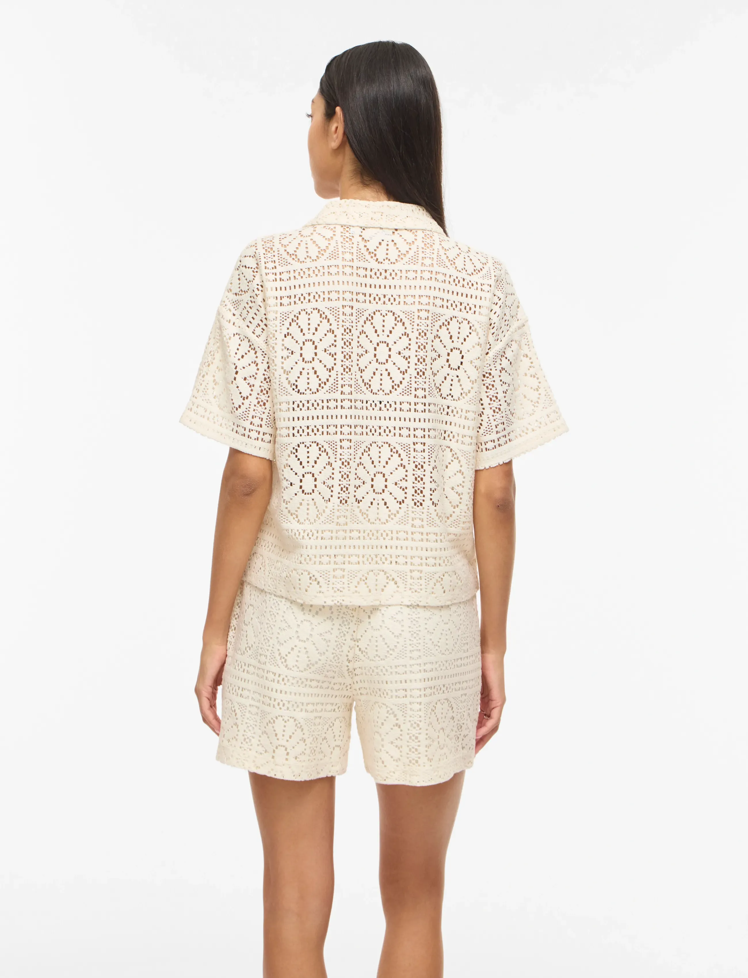Vila - VIMERINDA 2/4 SHIRT/VOL/1 - kurzärmlige hemden - birch - 3