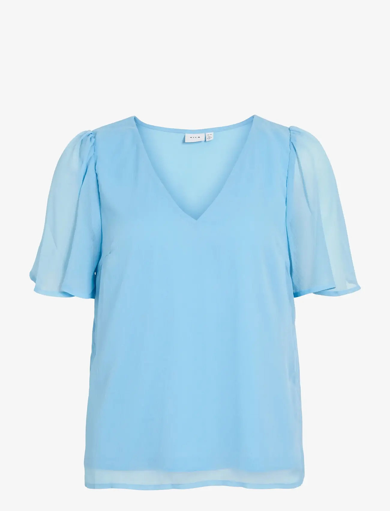 Vila - VIFALIA V-NECK S/S TOP - NOOS - kortærmede bluser - all aboard - 1