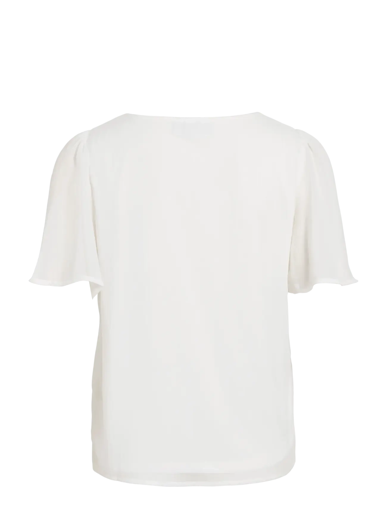 Vila - VIFALIA V-NECK S/S TOP 1 - short-sleeved blouses - snow white - 2
