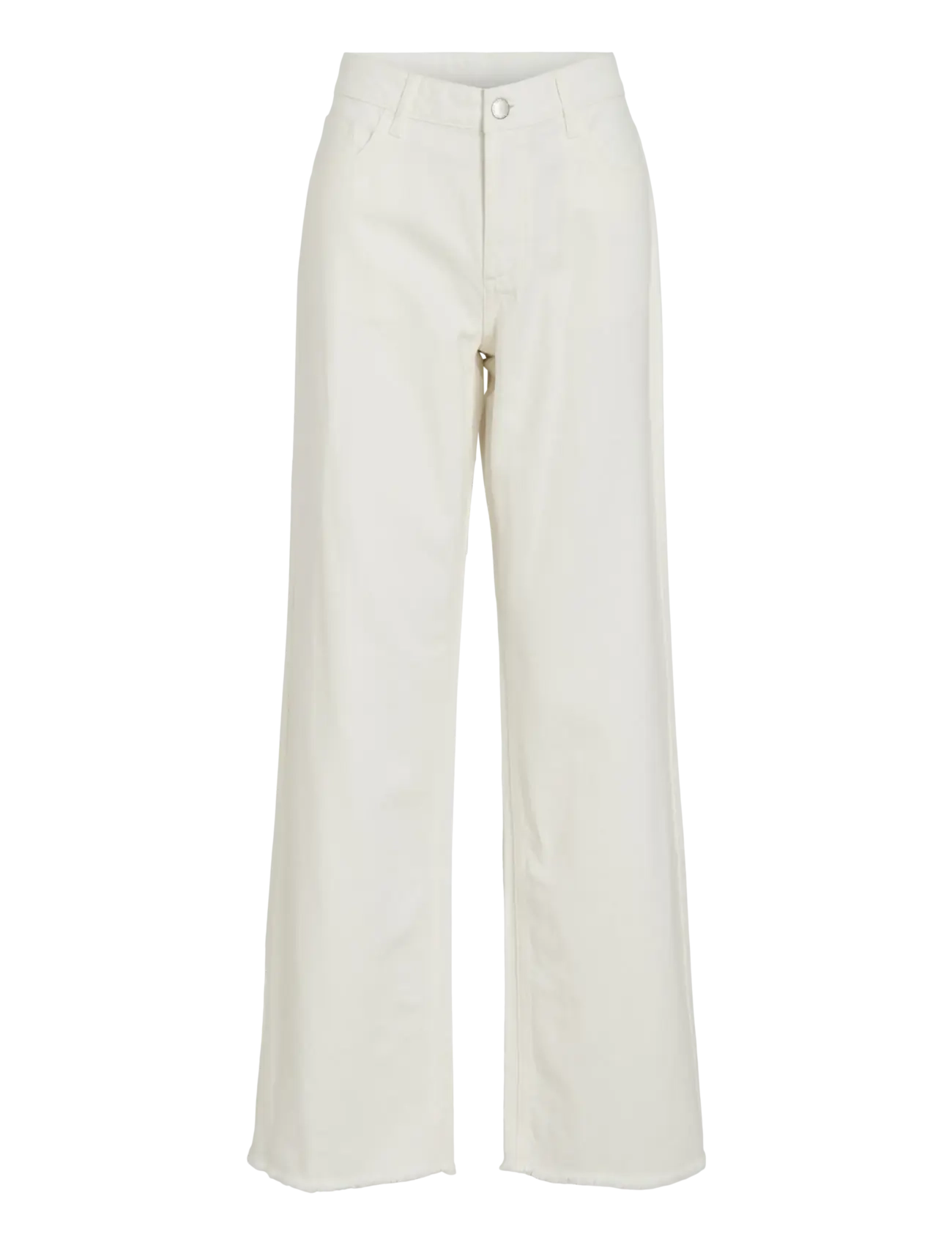 Vila VIPALMA RW WIDE JEANS WHITE PAL246 - Jeans - SNOW WHITE / cream