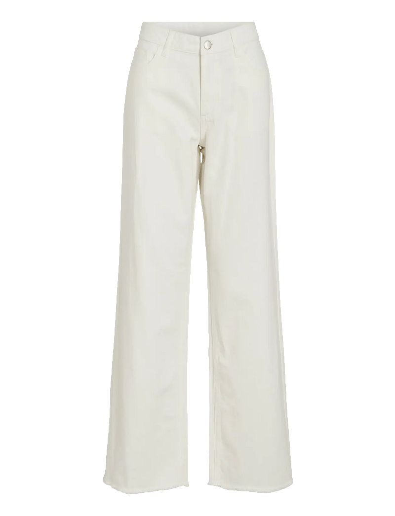 Vila - VIPALMA RW WIDE JEANS WHITE PAL246 - wide leg jeans - snow white - 1
