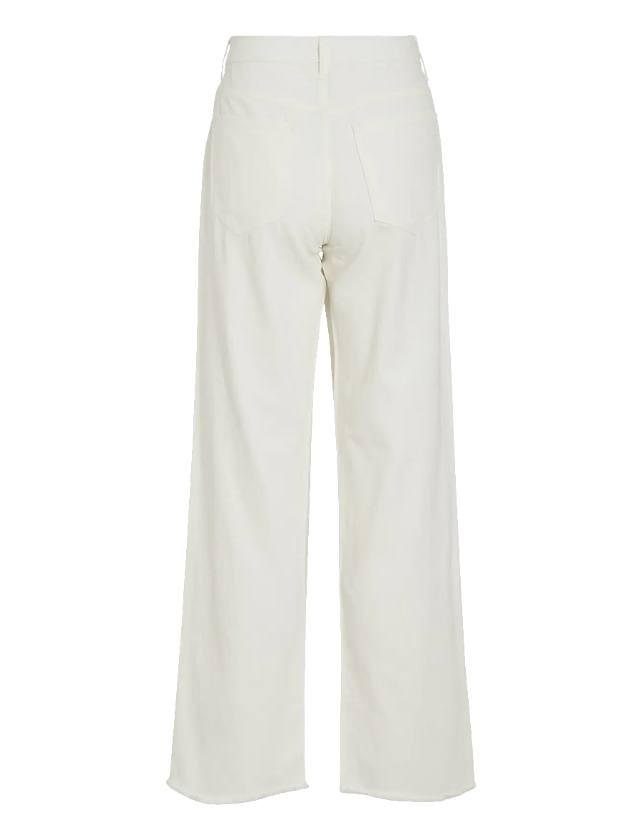 Vila - VIPALMA RW WIDE JEANS WHITE PAL246 - laia säärega teksad - snow white - 2