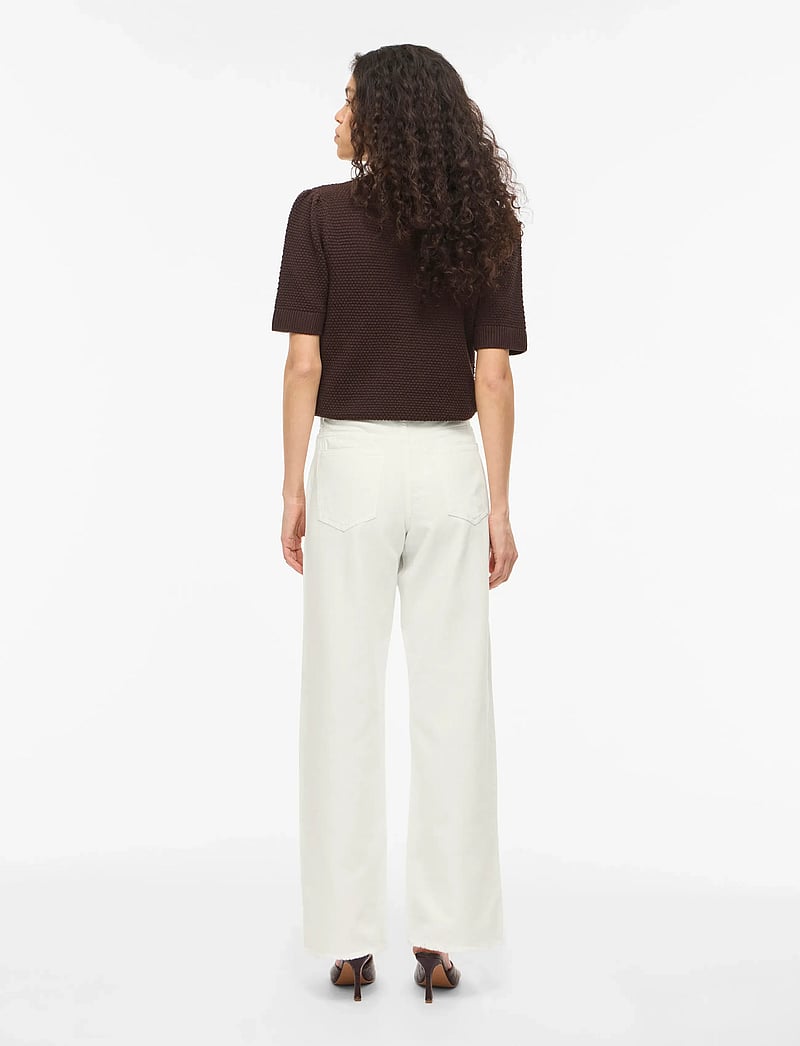 Vila - VIPALMA RW WIDE JEANS WHITE PAL246 - wide leg jeans - snow white - 3