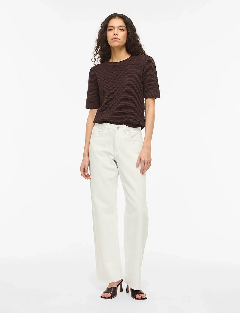 Vila - VIPALMA RW WIDE JEANS WHITE PAL246 - wide leg jeans - snow white - 4